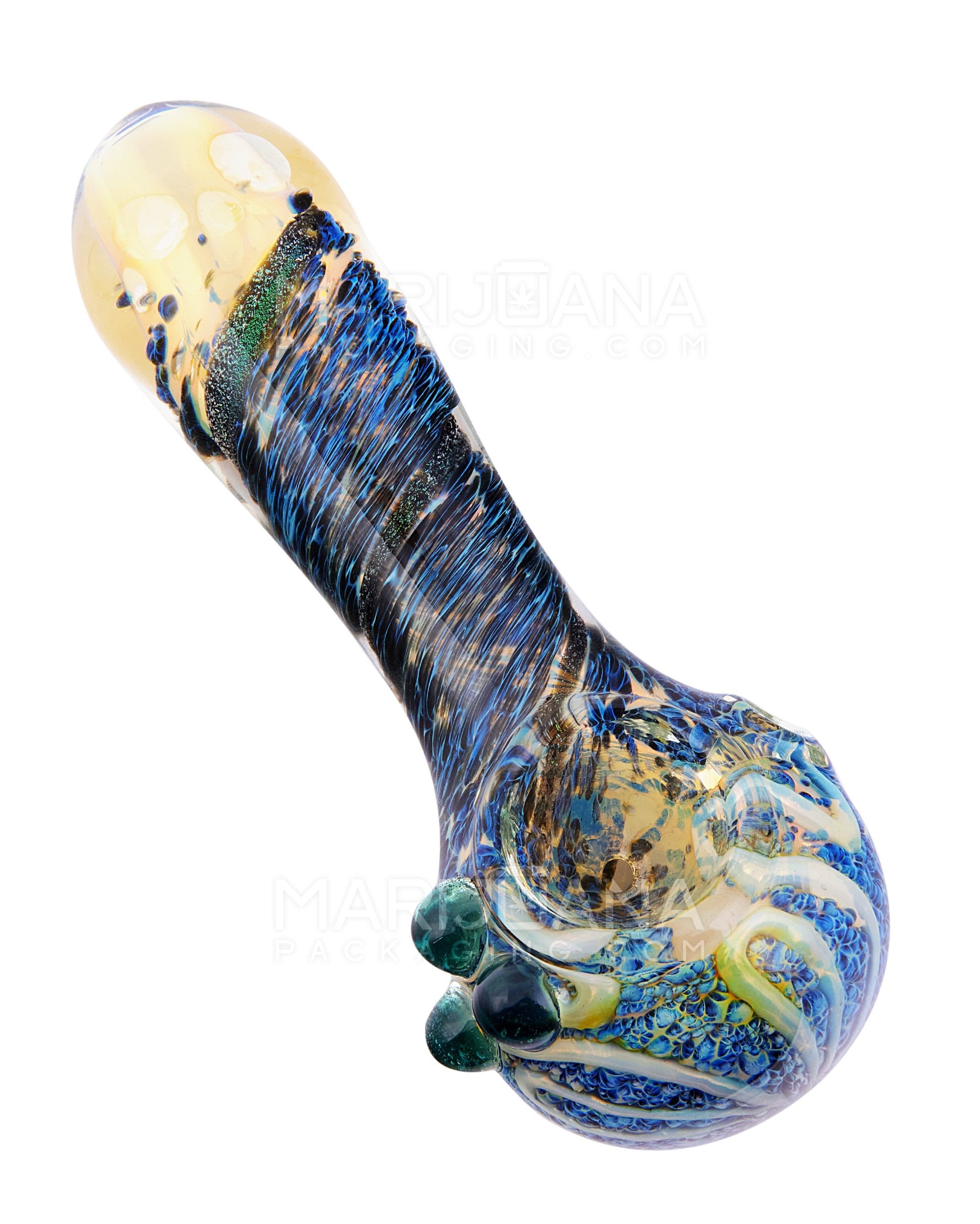 Random Style Artistic Glass Spoon Hand Pipe | 4.5in Long - Glass - Assorted - 9