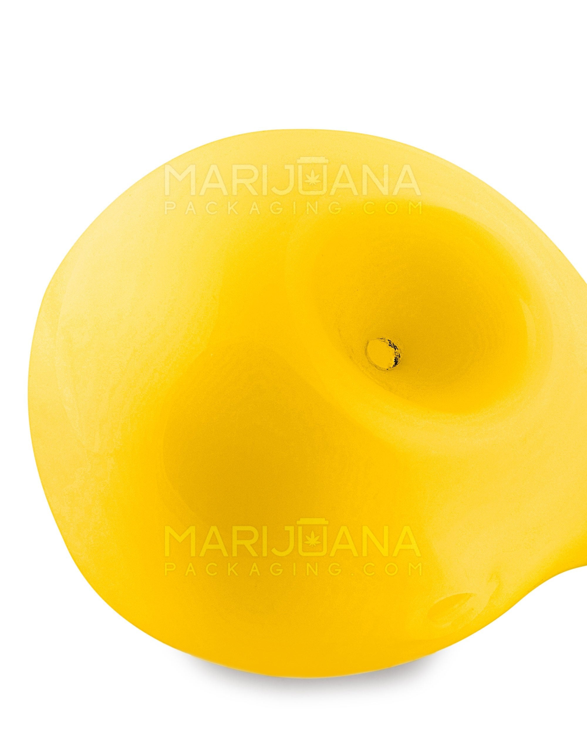 Lightbulb Style Hand Pipe | 4.5in Long - Glass - Yellow - 4
