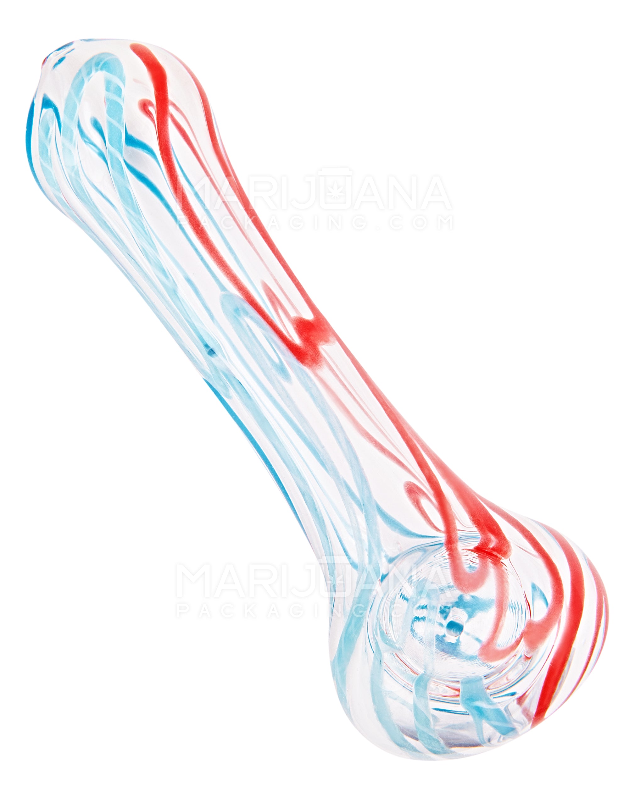 Spiral Swirl Spoon Hand Pipe | 4.5in Long - Glass - Assorted - 12