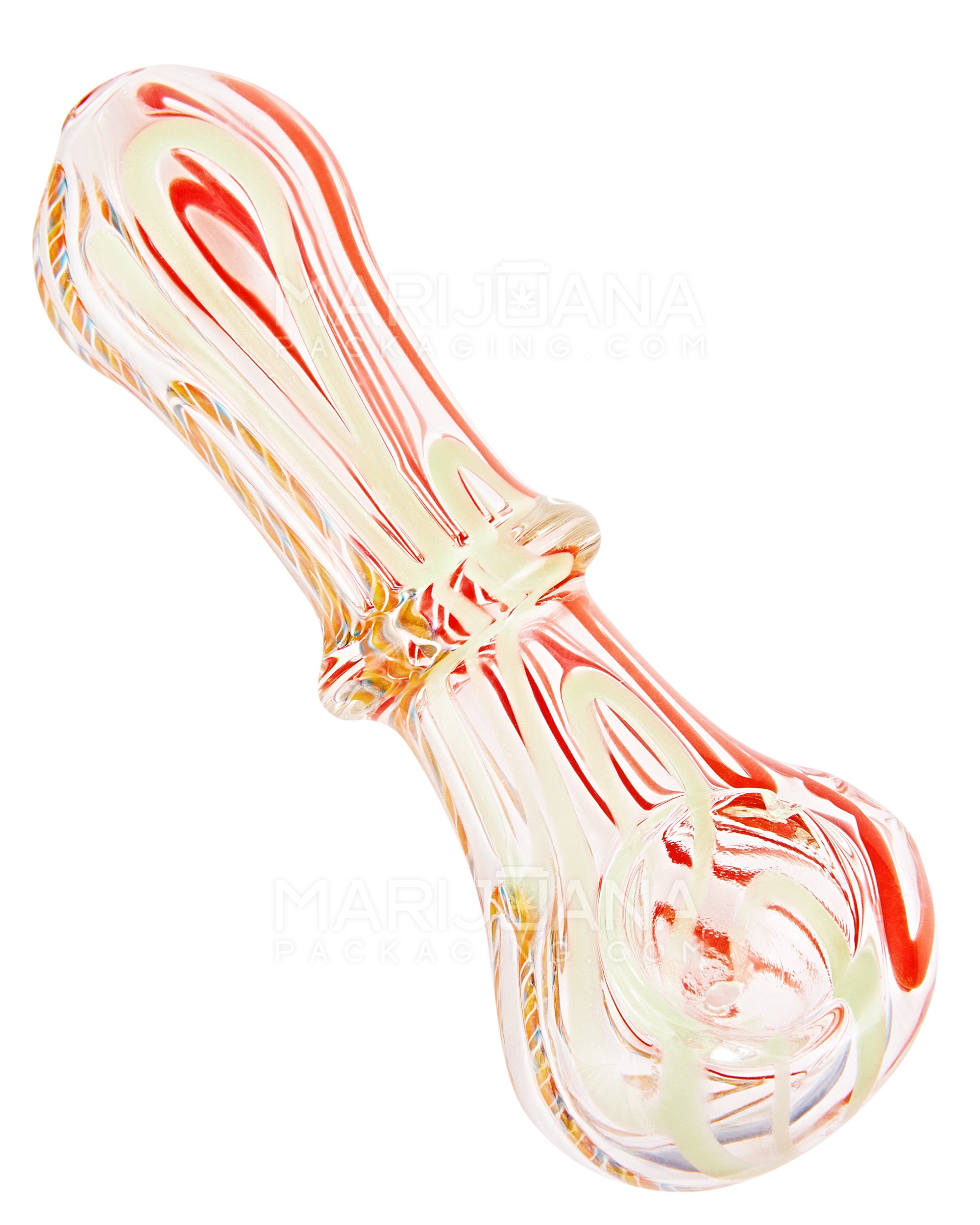 Spiral Swirl Spoon Hand Pipe | 4.5in Long - Glass - Assorted - 10
