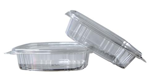 8oz Plastic Hinged Lid Edible Containers - 200 Count - 6