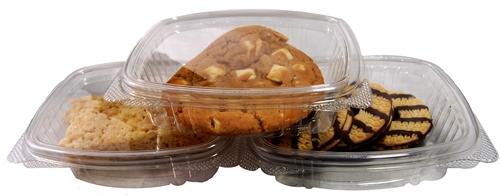 8oz Plastic Hinged Lid Edible Containers - 200 Count - 7