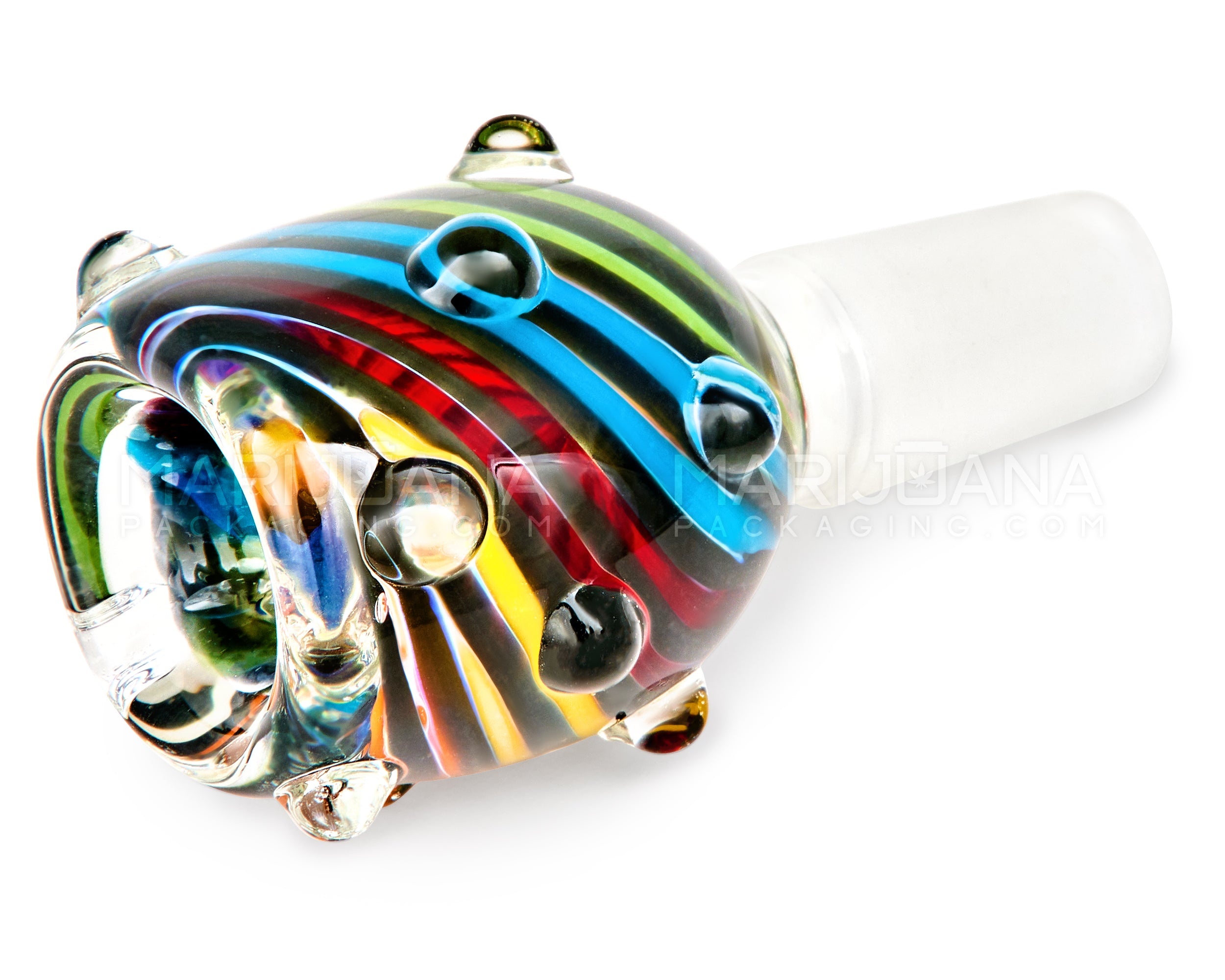 Swirl Multi Knocker Bowl | Glass - 14mm Male - Assorted - 2
