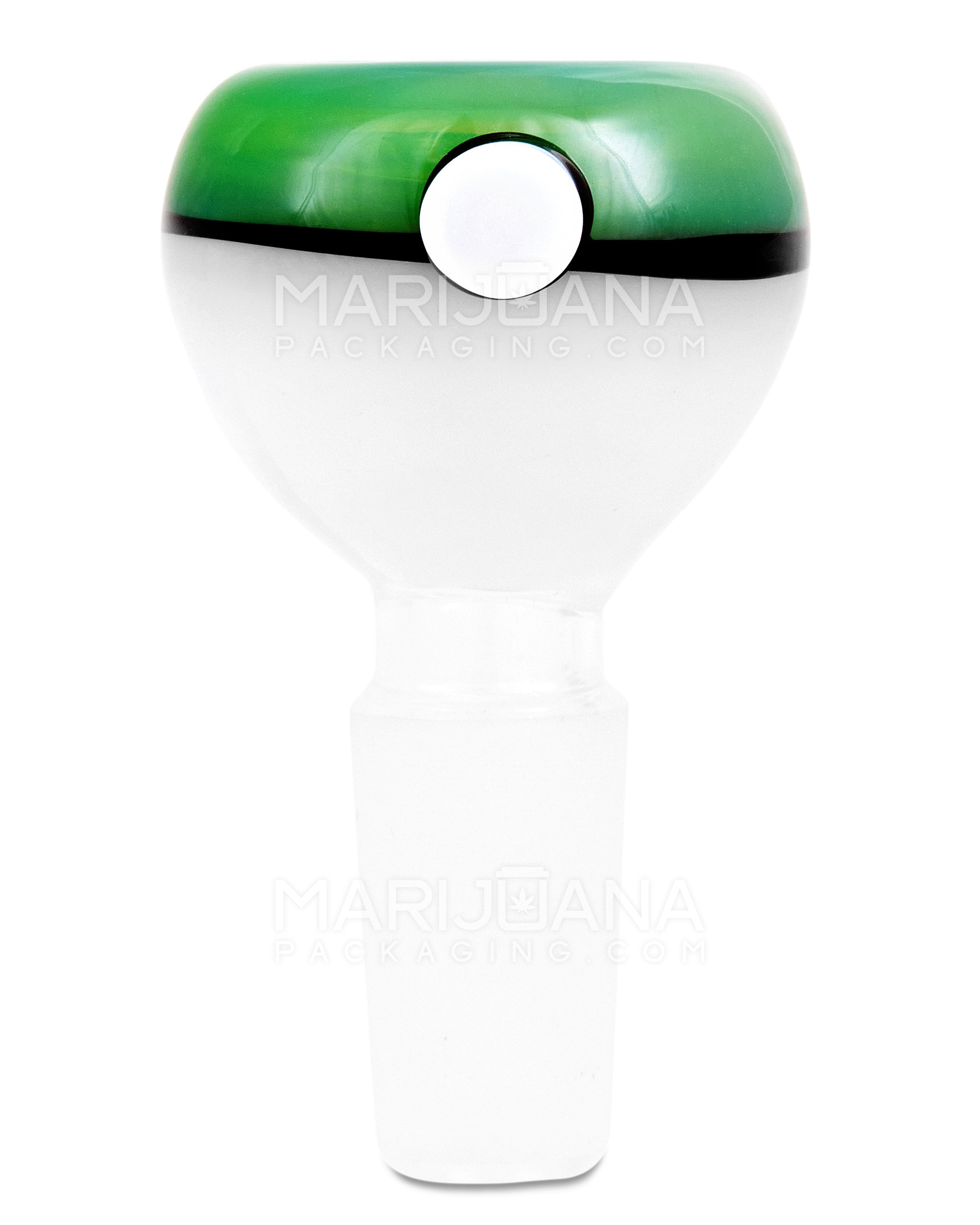 Pokeball Style Bowl | Glass - 14mm Male - Green - 1