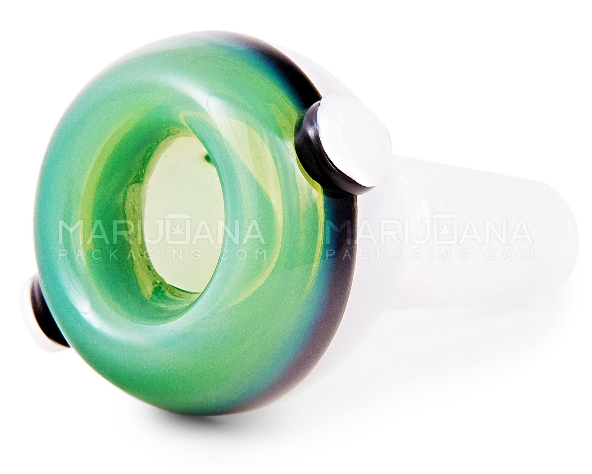 Pokeball Style Bowl | Glass - 14mm Male - Green - 3