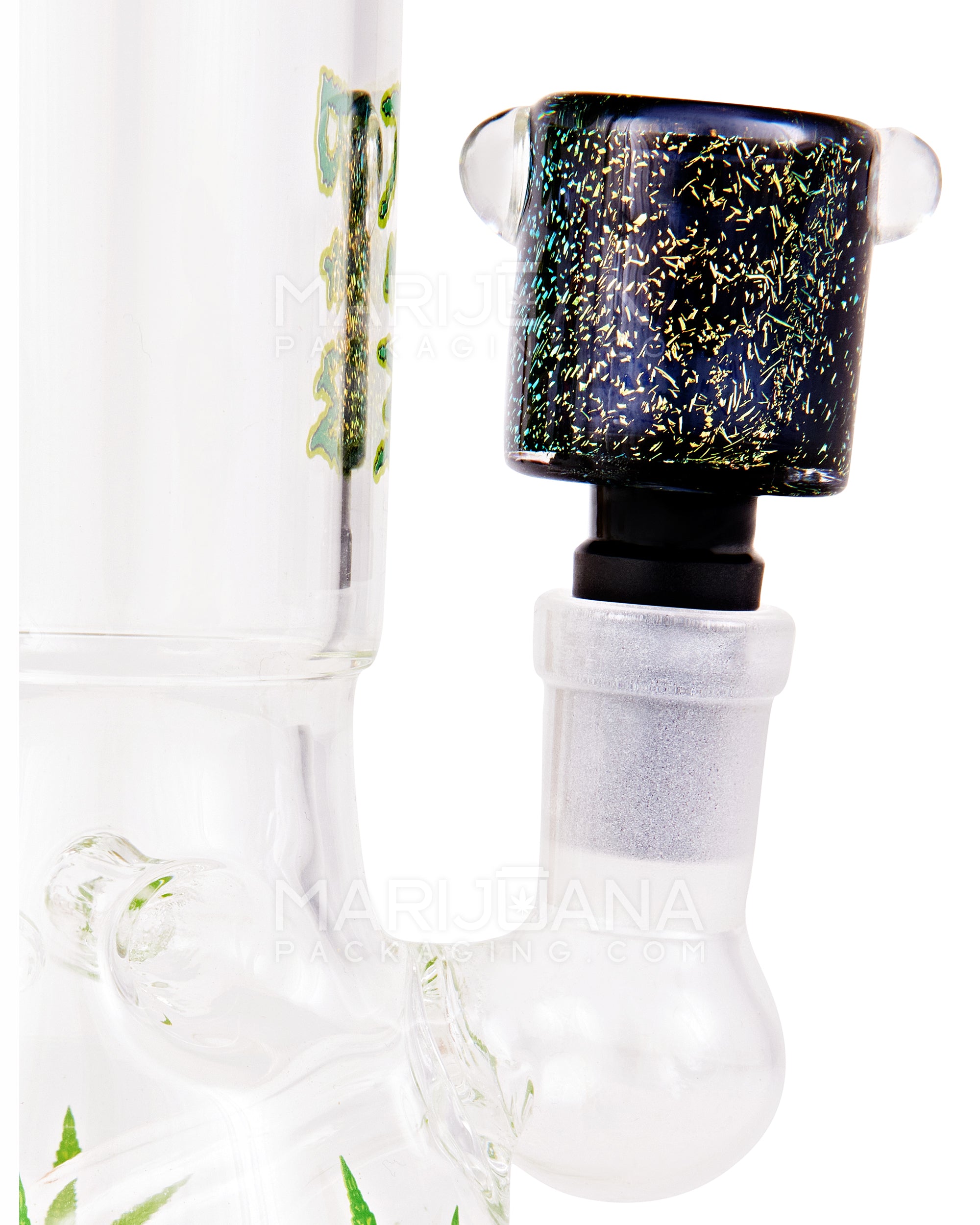 Dichroic Speckles Double Knocker Bowl | Glass - 14mm Male - Assorted - 5