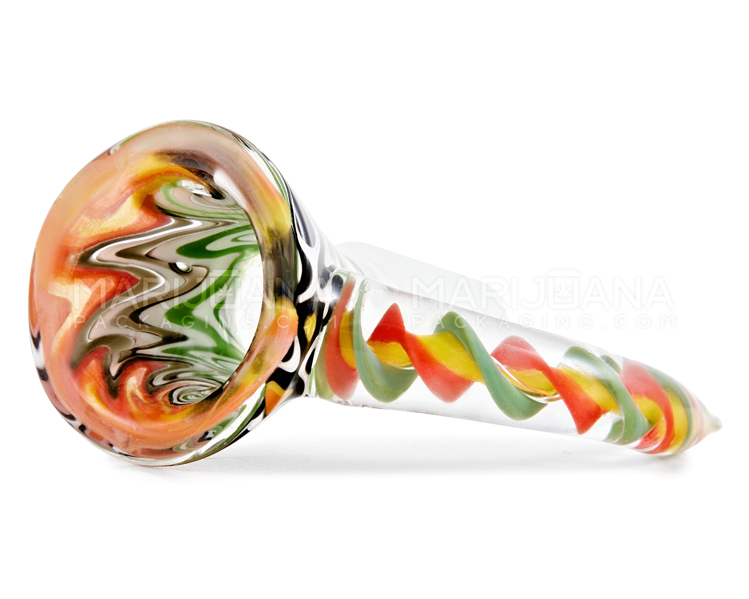 Wig Wag Bowl w/ Spiral Horn Handle | Glass - 14mm - Assorted - 2