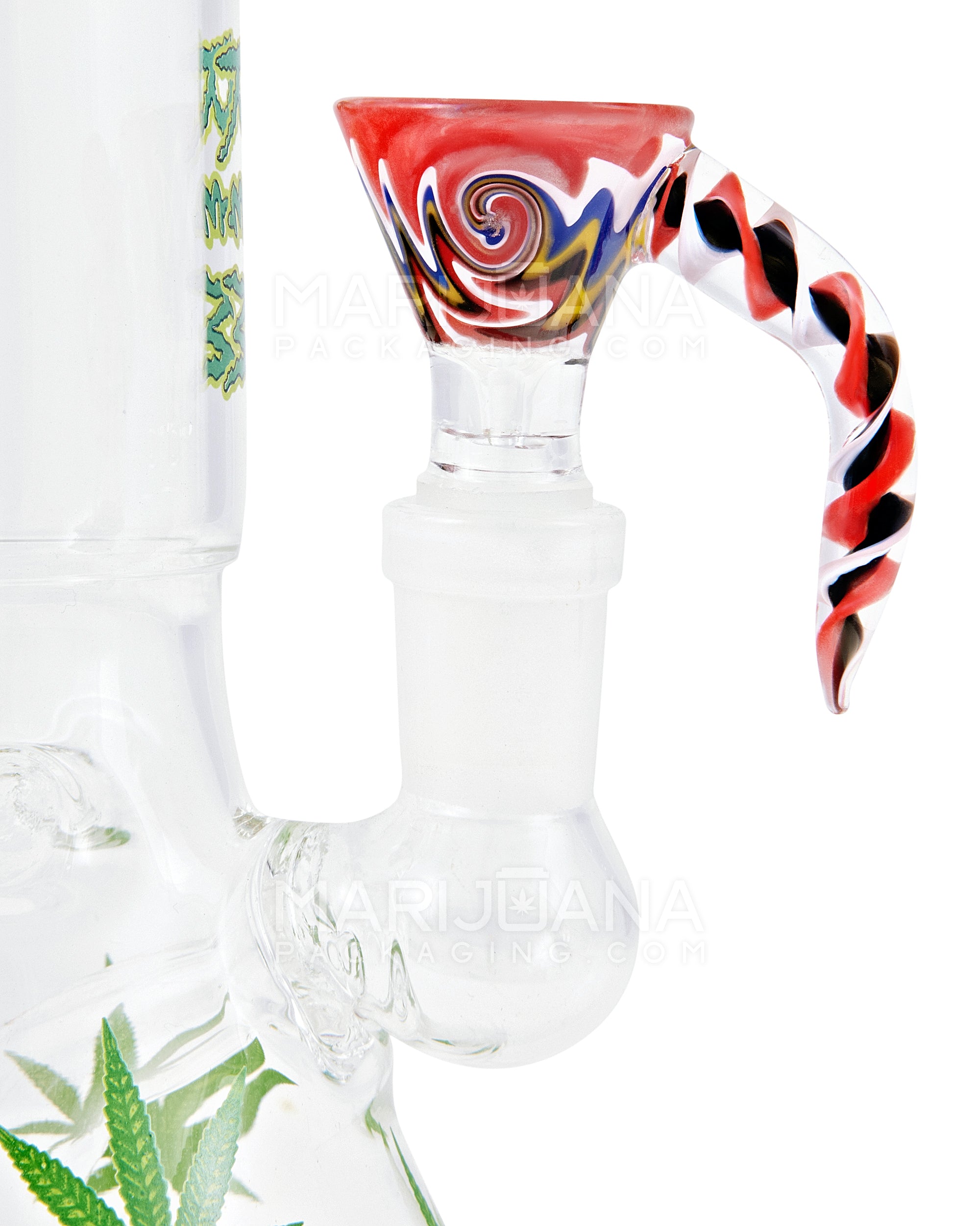 Wig Wag Bowl w/ Spiral Horn Handle | Glass - 14mm - Assorted - 5