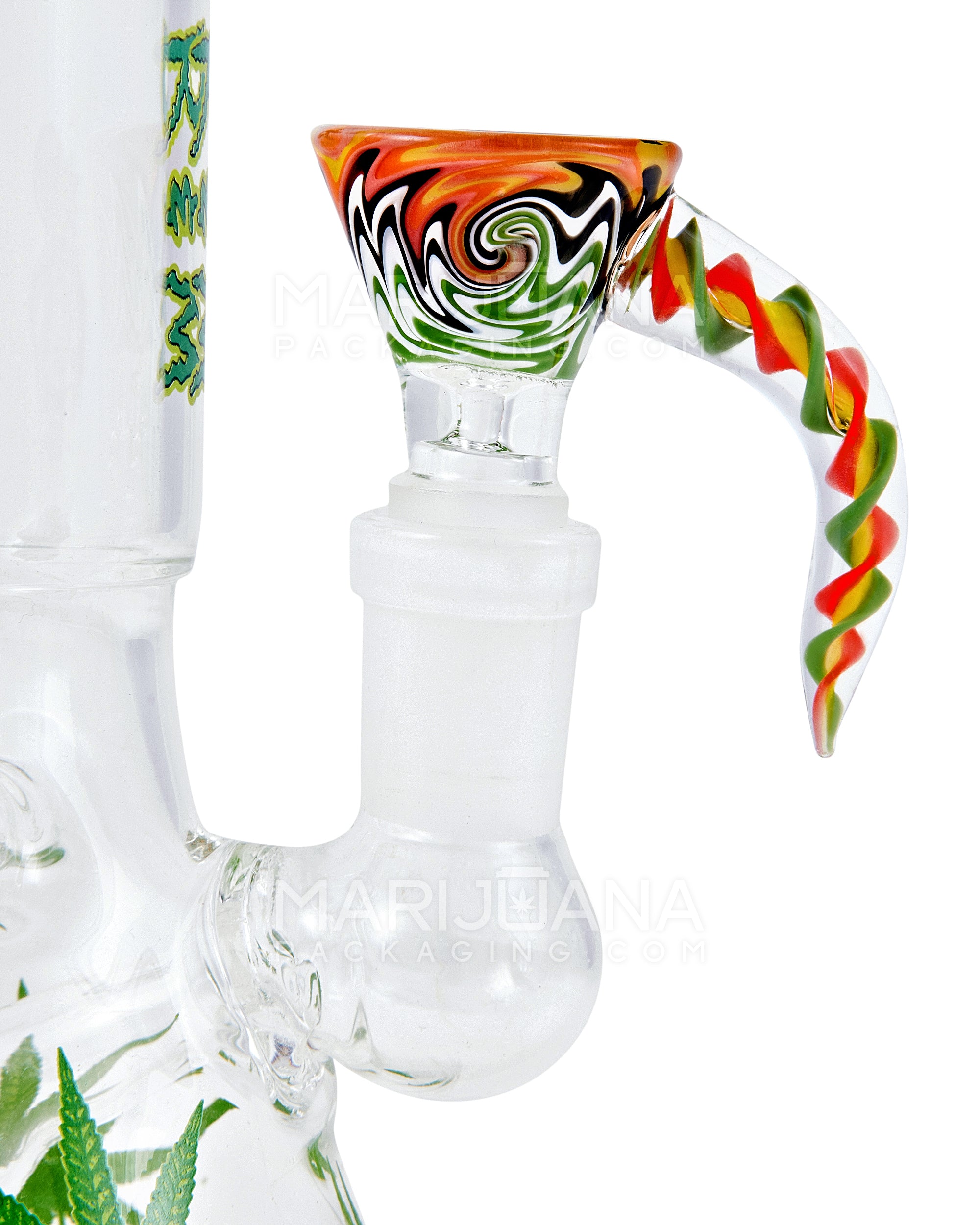 Wig Wag Bowl w/ Spiral Horn Handle | Glass - 14mm - Assorted - 4