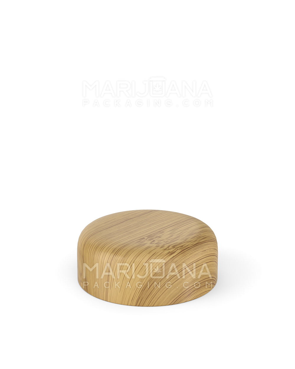 Child Resistant Dome Push Down & Turn Plastic Caps w/ Foil Liner | 38mm - Bamboo Wood | Sample - 3