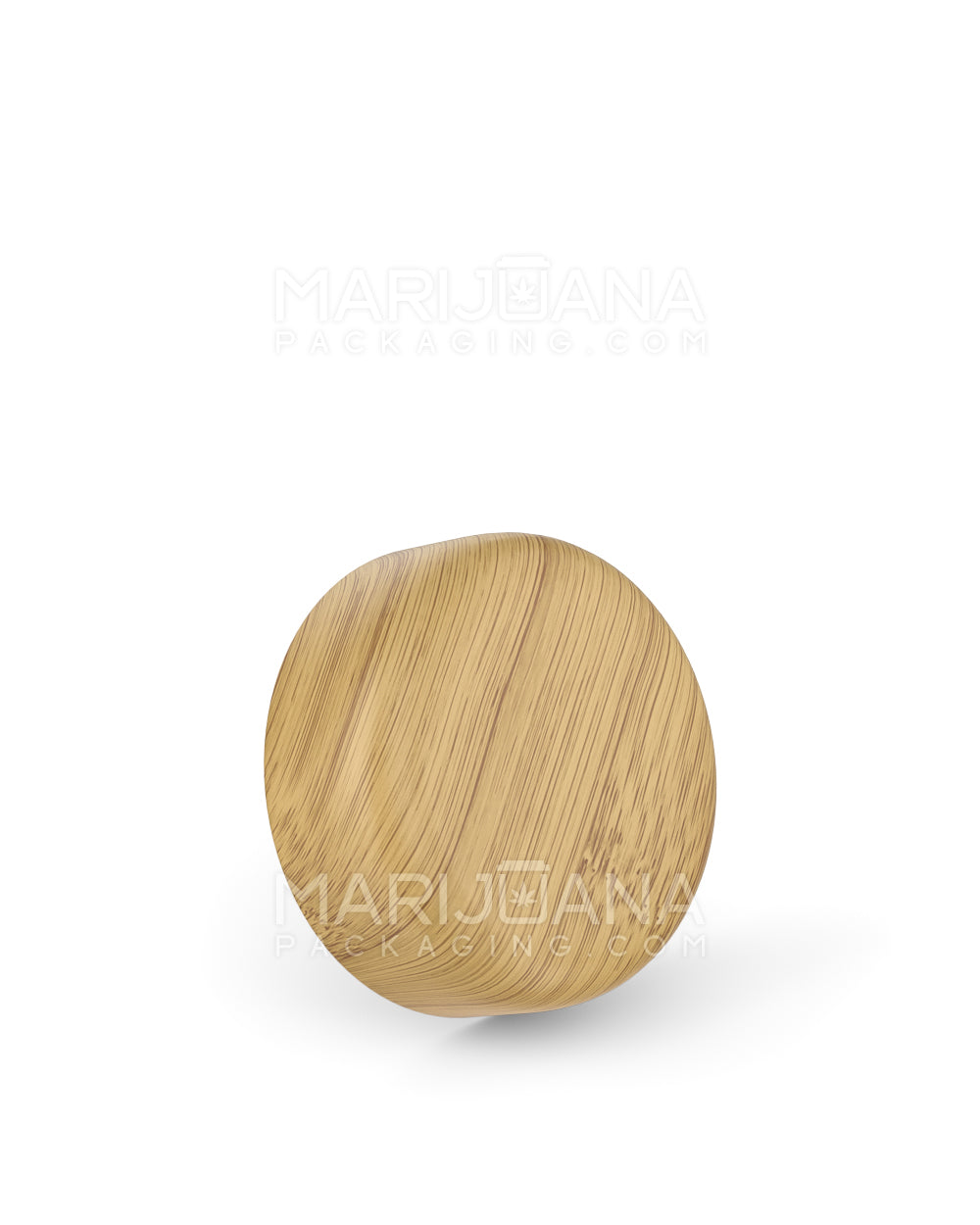 Child Resistant Dome Push Down & Turn Plastic Caps w/ Foil Liner | 38mm - Bamboo Wood | Sample - 1