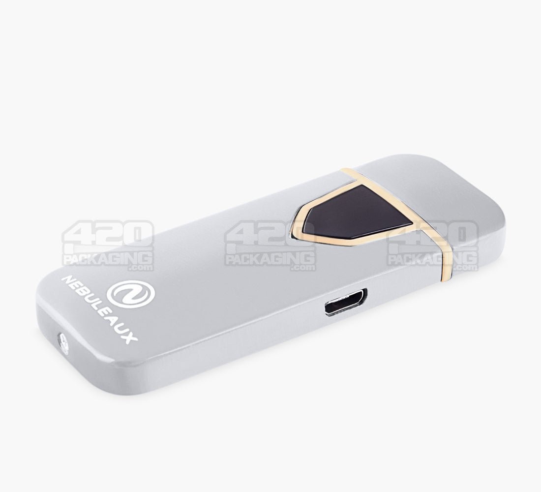 Nebuleaux Silver USB Rechargeable Metal Flameless Lighter - 5