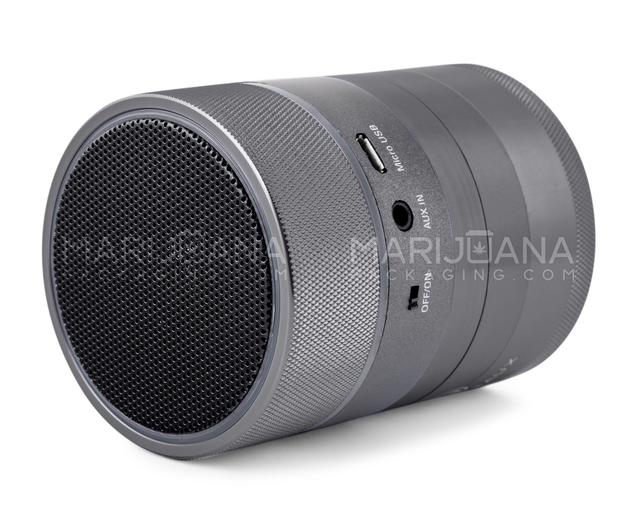 NEBULEAUX | LED Herb Grinder w/ Built-In Wireless Bluetooth Speakers | 4 Piece - 62mm - Black