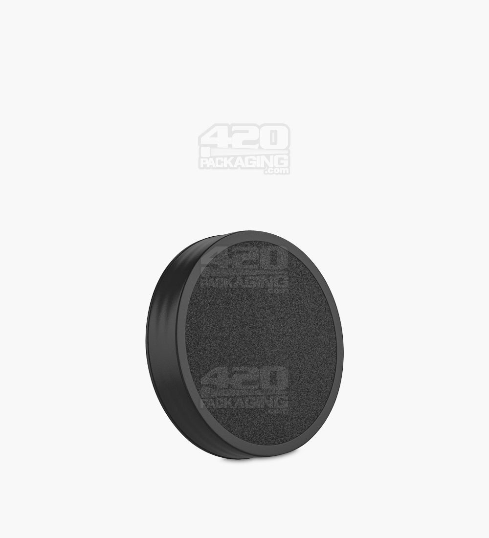 Smooth Screw Top Plastic Caps w/ Foam Liner | 53mm - Semi Gloss Black - 150 Count