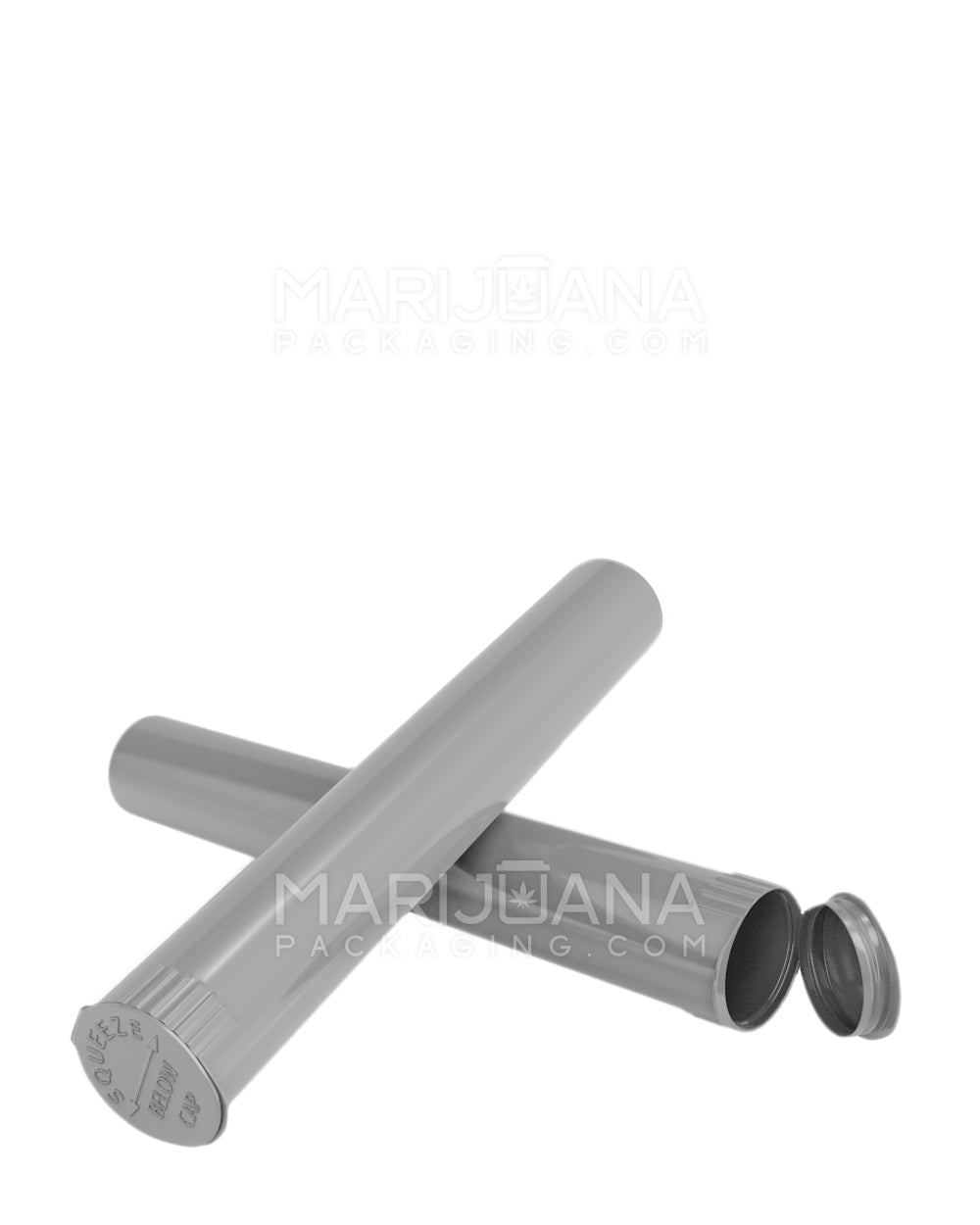 Child Resistant | King Size Pop Top Opaque Plastic Pre-Roll Tubes | 116mm - Silver - 1000 Count