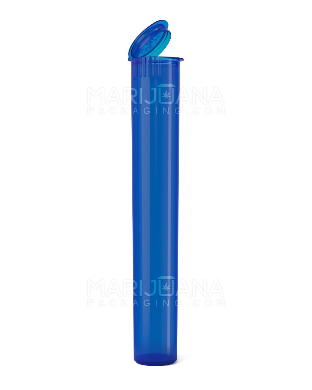 Child Resistant | King Size Pop Top Translucent Plastic Pre-Roll Tubes | 116mm - Blue - 1000 Count - 1