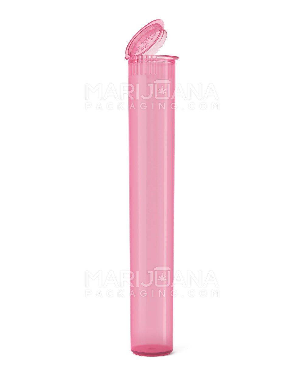 Child Resistant King Size Pop Top Translucent Plastic Pre-Roll Tubes | 116mm - Pink | Sample - 1