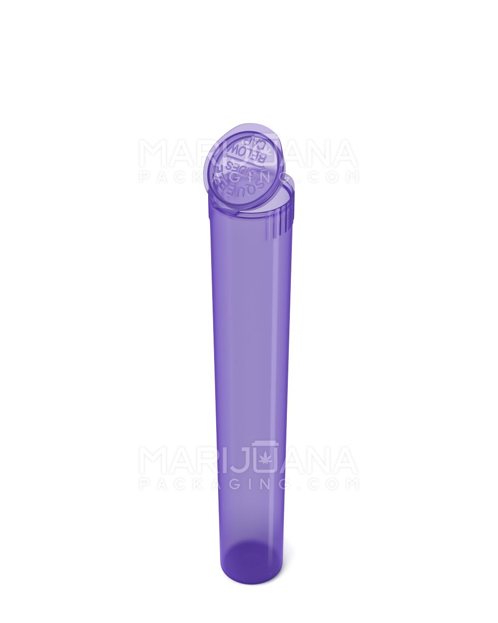 Child Resistant | King Size Pop Top Translucent Plastic Pre-Roll Tubes | 116mm - Purple - 1000 Count - 4