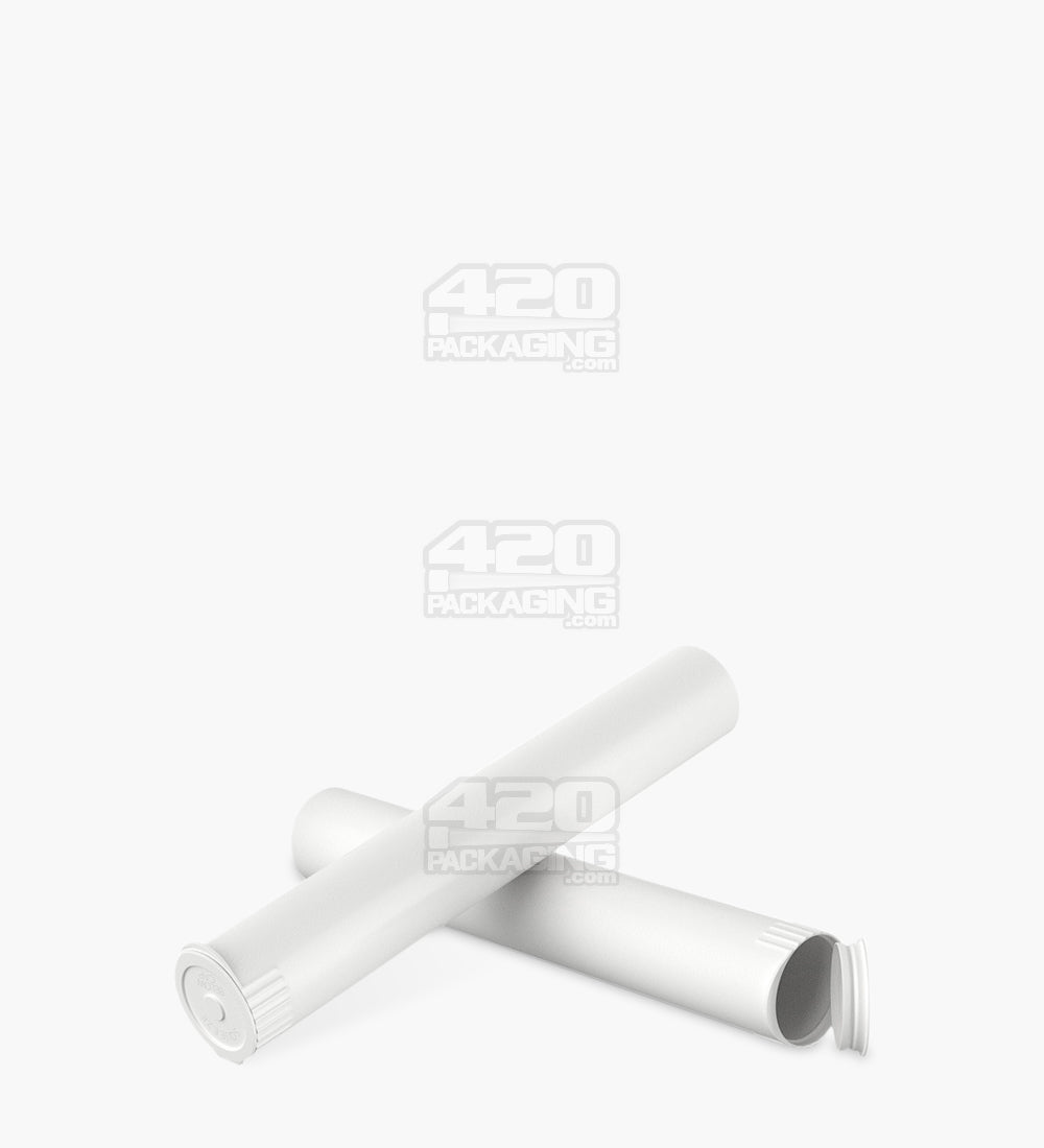 Child Resistant & Sustainable | 100% Biodegradable Pop Top Plastic Pre-Roll Tubes | 116mm - White - 1000 Count
