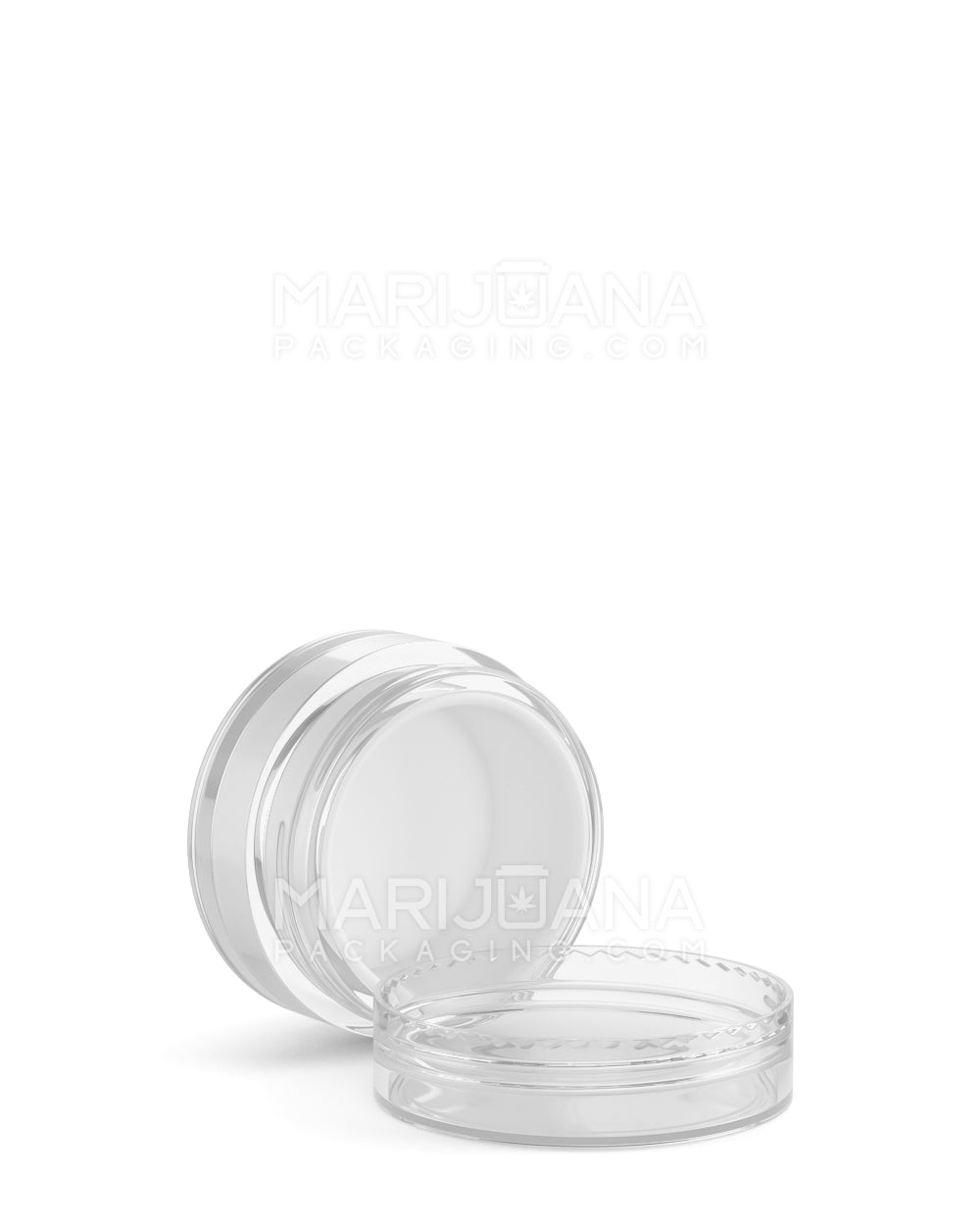 Clear Concentrate Containers w/ Screw Top Cap & White Silicone Insert | 10mL - Plastic - 100 Count - 3