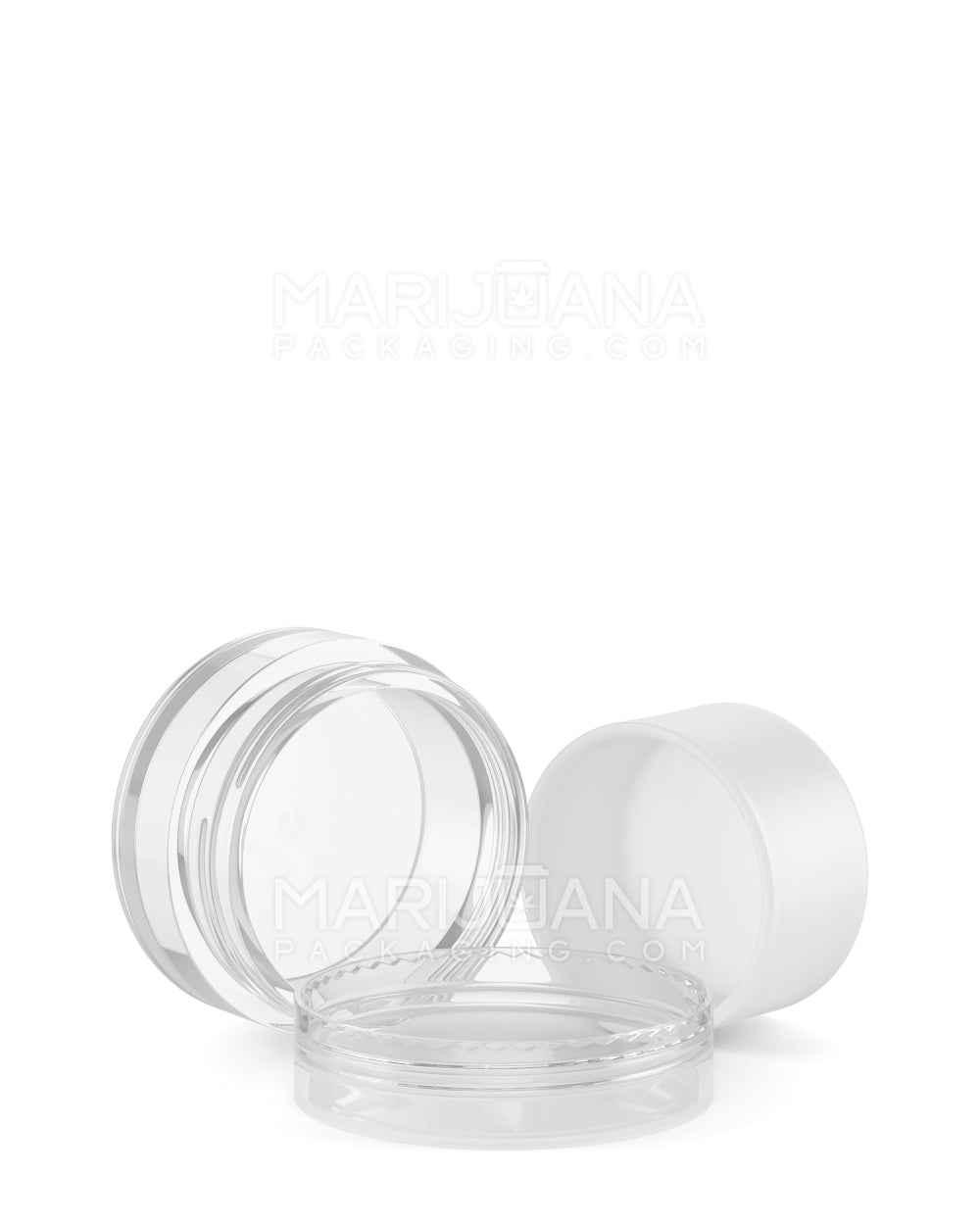 Clear Concentrate Containers w/ Screw Top Cap & White Silicone Insert | 10mL - Plastic - 100 Count - 14