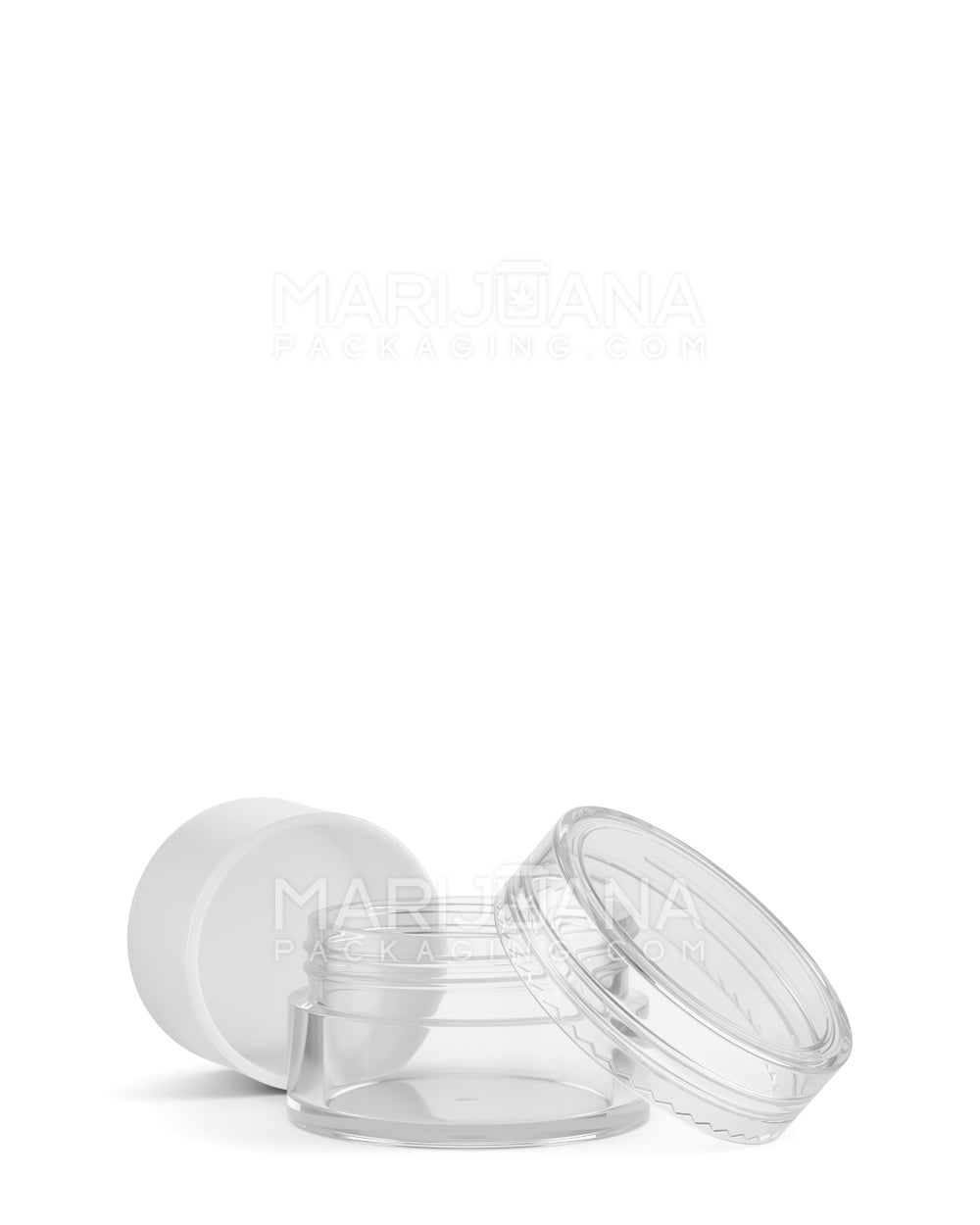 Clear Concentrate Containers w/ Screw Top Cap & White Silicone Insert | 7mL - Plastic | Sample - 4