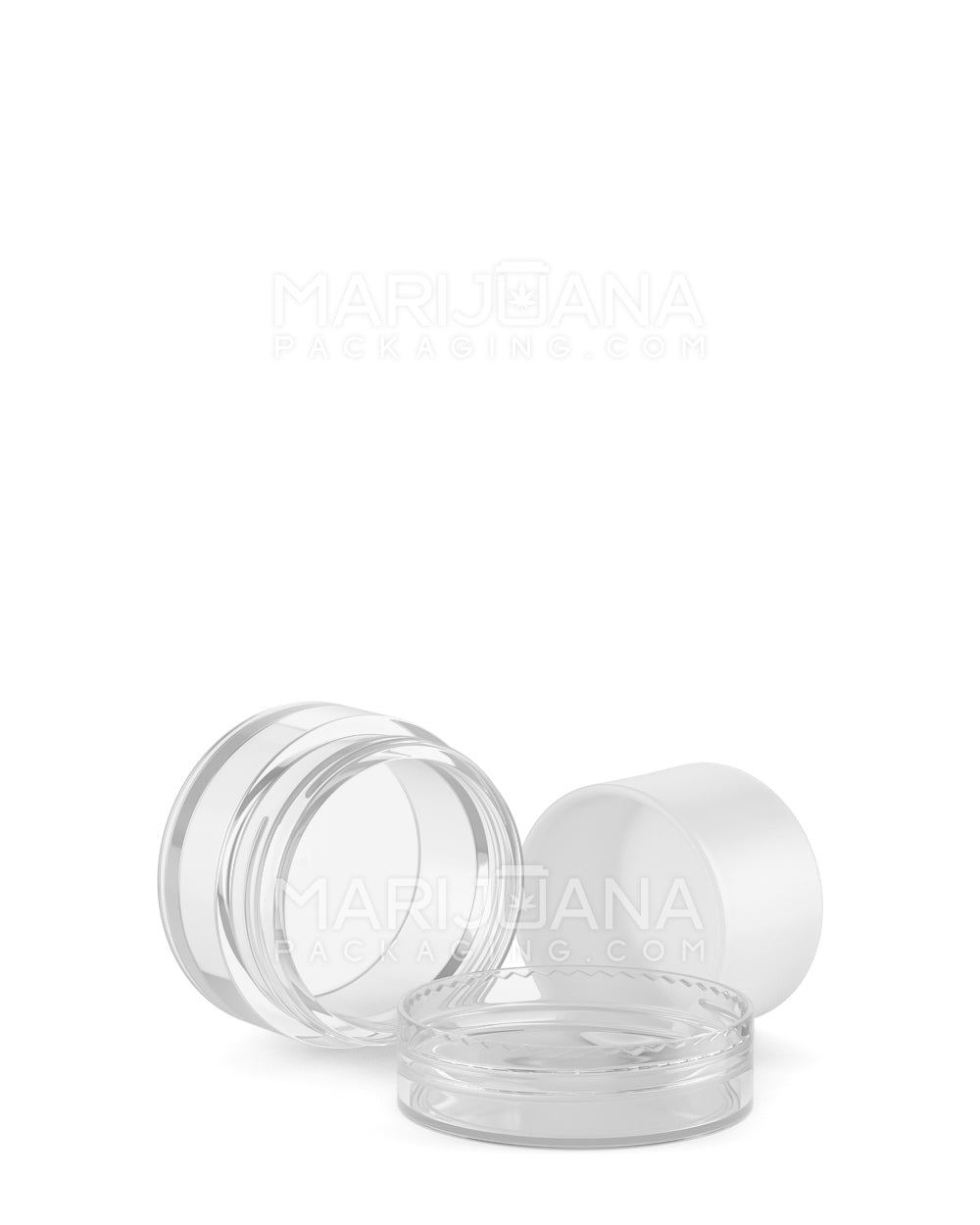 Clear Concentrate Containers w/ Screw Top Cap & White Silicone Insert | 7mL - Plastic - 100 Count - 14