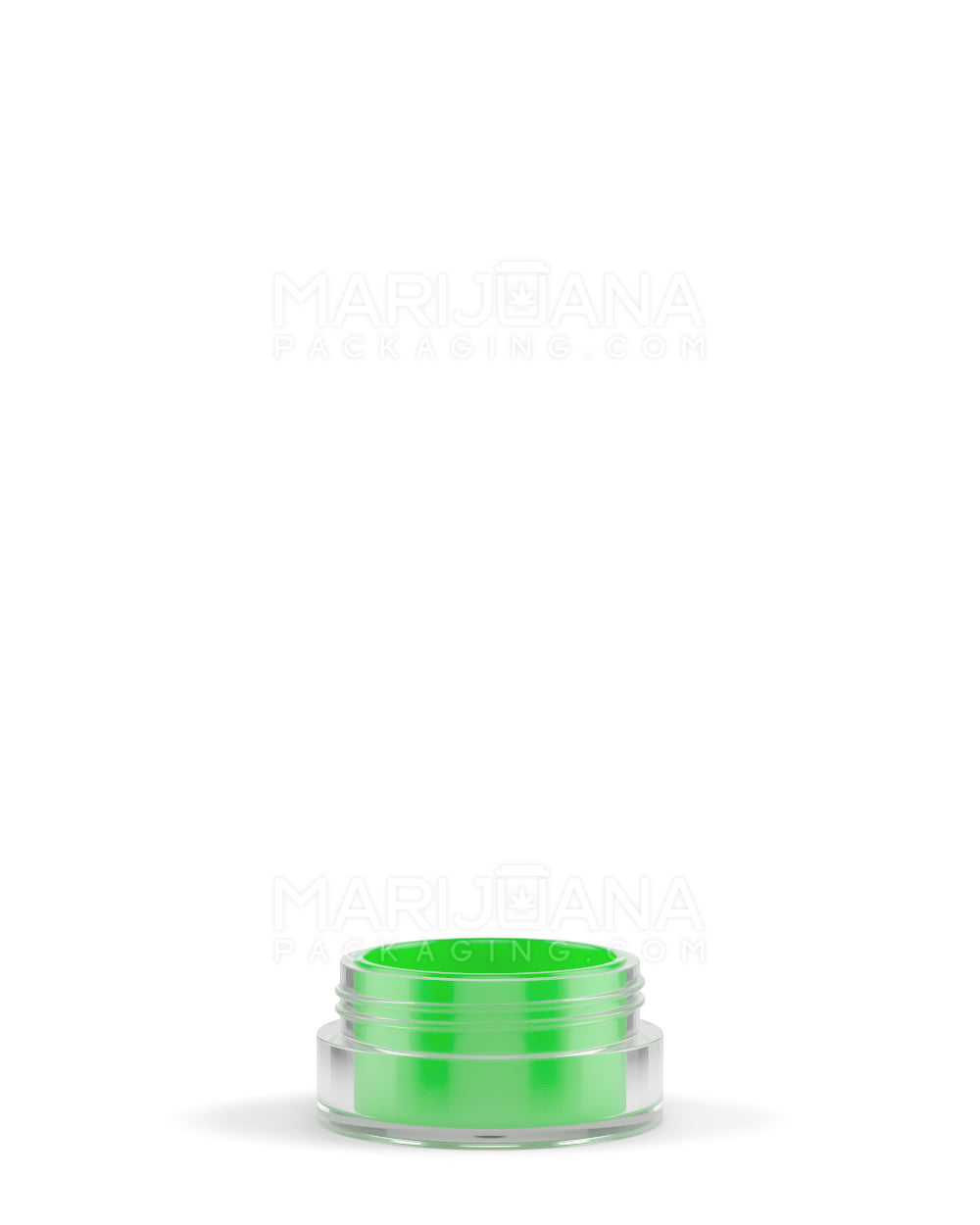 Clear Concentrate Containers w/ Screw Top Cap & Green Silicone Insert | 5mL - Plastic | Sample - 6