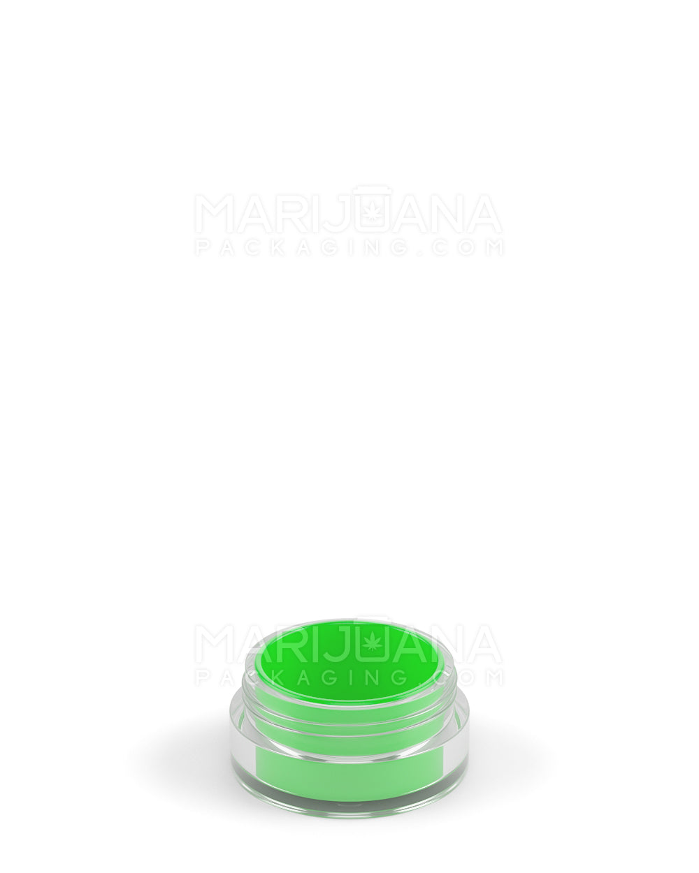 Clear Concentrate Containers w/ Screw Top Cap & Green Silicone Insert | 5mL - Plastic | Sample - 7