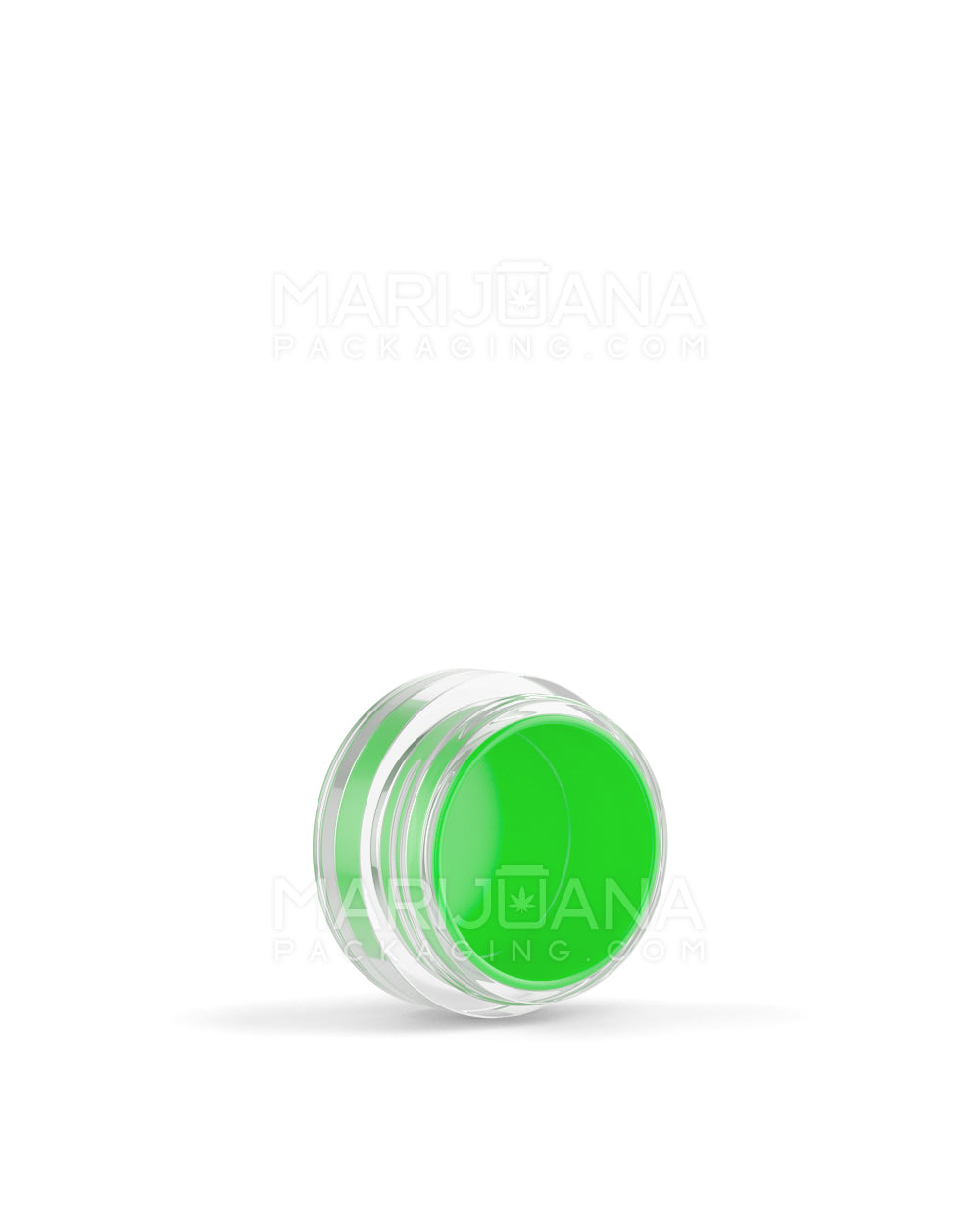Clear Concentrate Containers w/ Screw Top Cap & Green Silicone Insert | 5mL - Plastic | Sample - 8