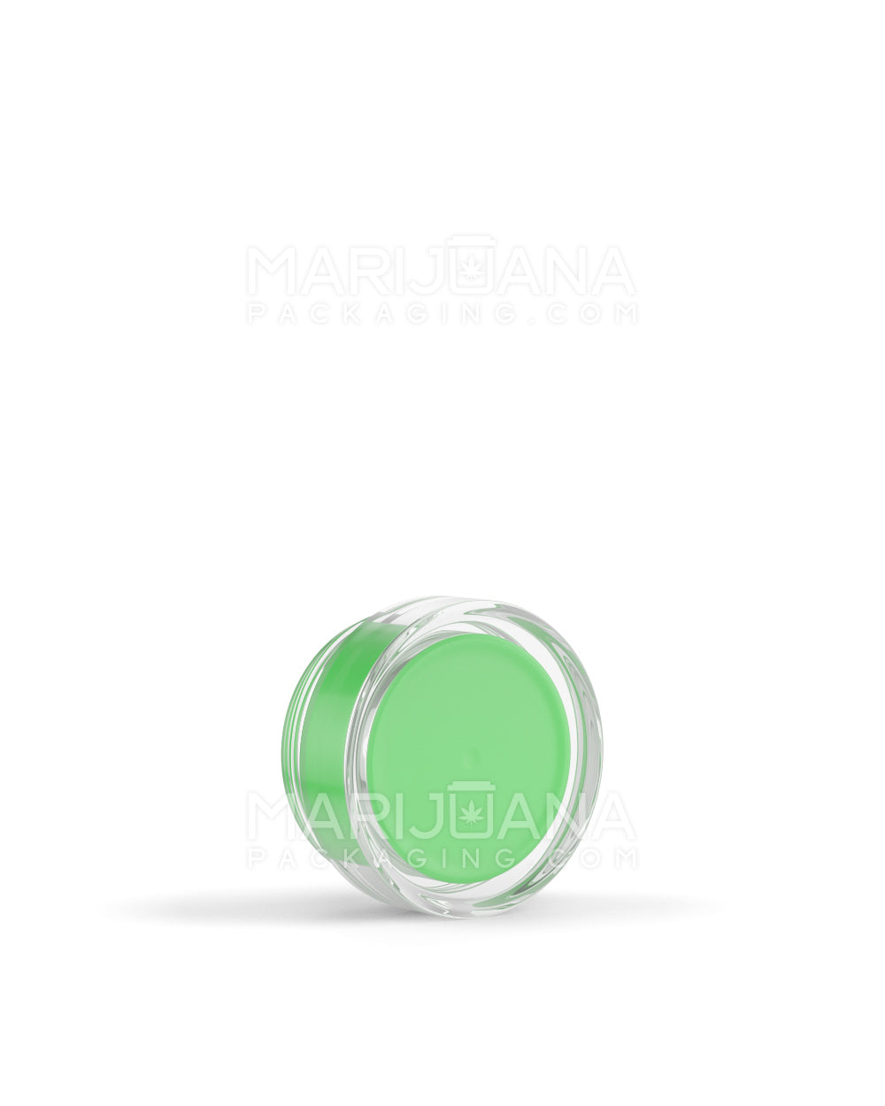 Clear Concentrate Containers w/ Screw Top Cap & Green Silicone Insert | 5mL - Plastic | Sample - 9
