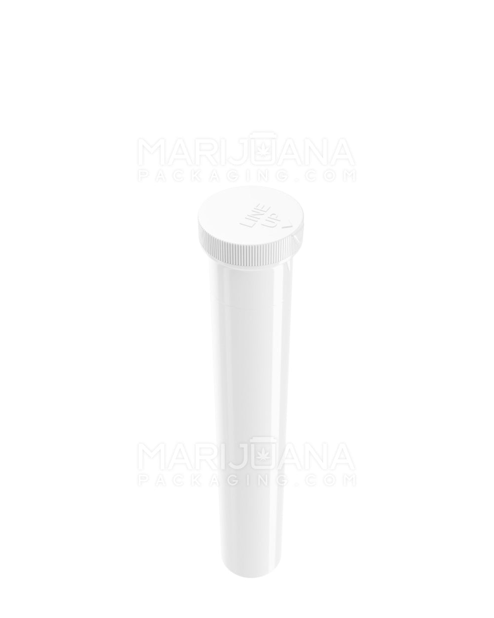 Child Resistant | King Size ‘Line-Up Arrow’ Pre-Roll Tubes | 116mm - Opaque White Plastic - 500 Count - 2