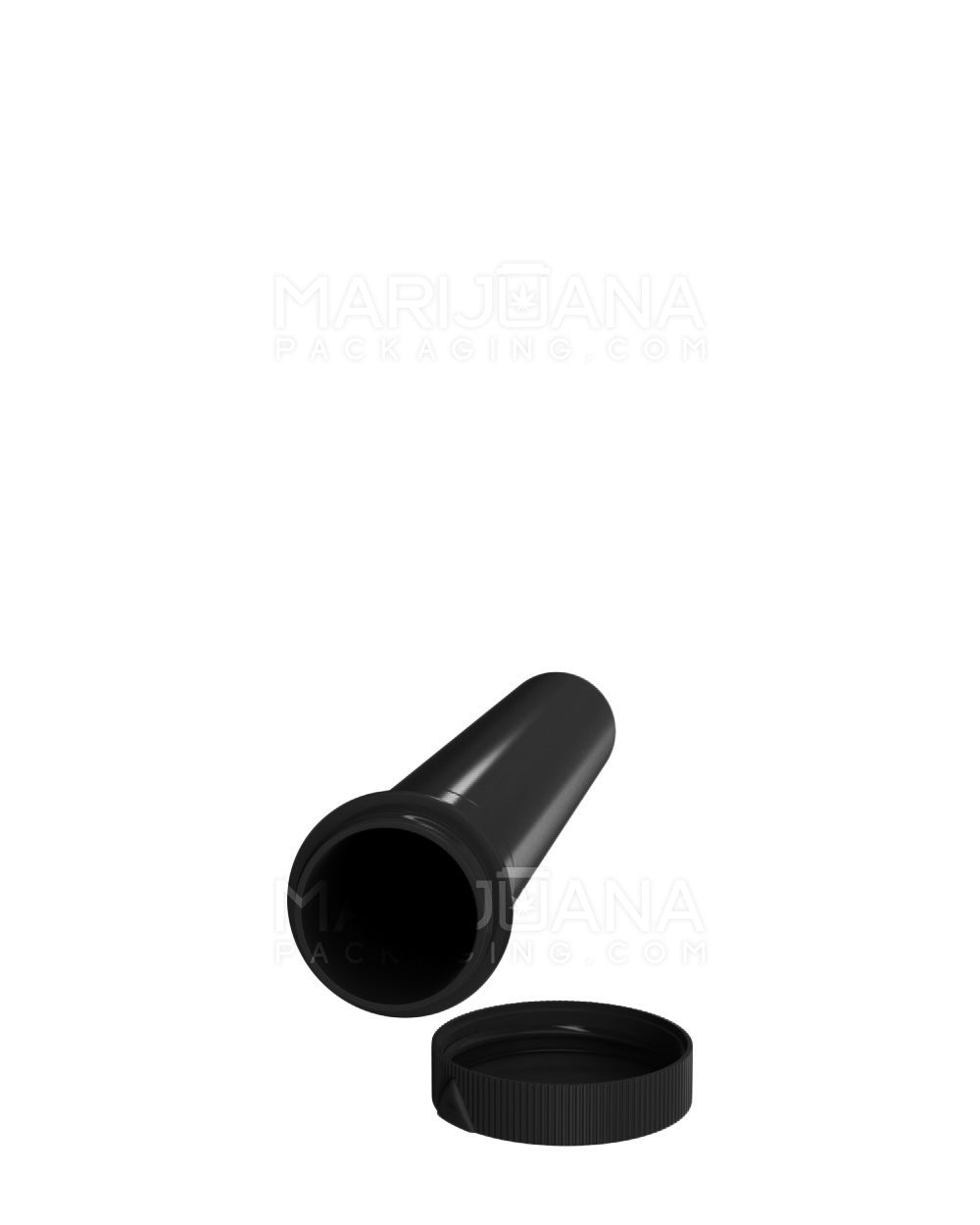 Child Resistant | King Size ‘Line-Up Arrow’ Pre-Roll Tubes | 116mm - Opaque Black Plastic - 500 Count - 5