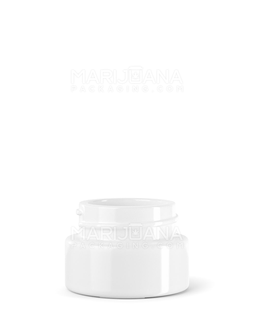 Child Resistant | Glossy White Glass Concentrate Containers w/ Cap | 32mm - 9mL - 320 Count