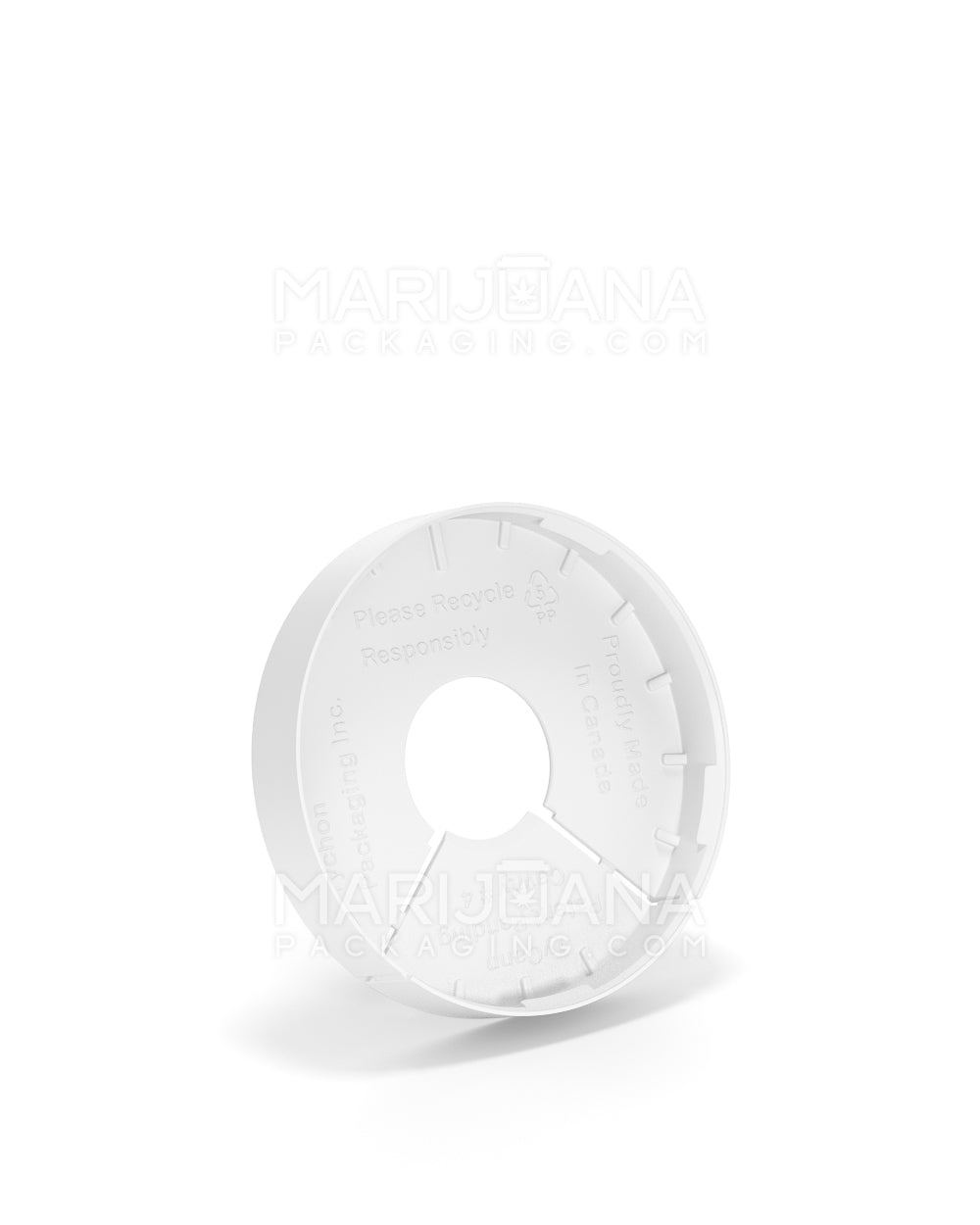 Child Resistant & Tamper Evident | Snap On Plastic Caps for Beverage Can | 53mm - Matte White - 1000 Count - 4