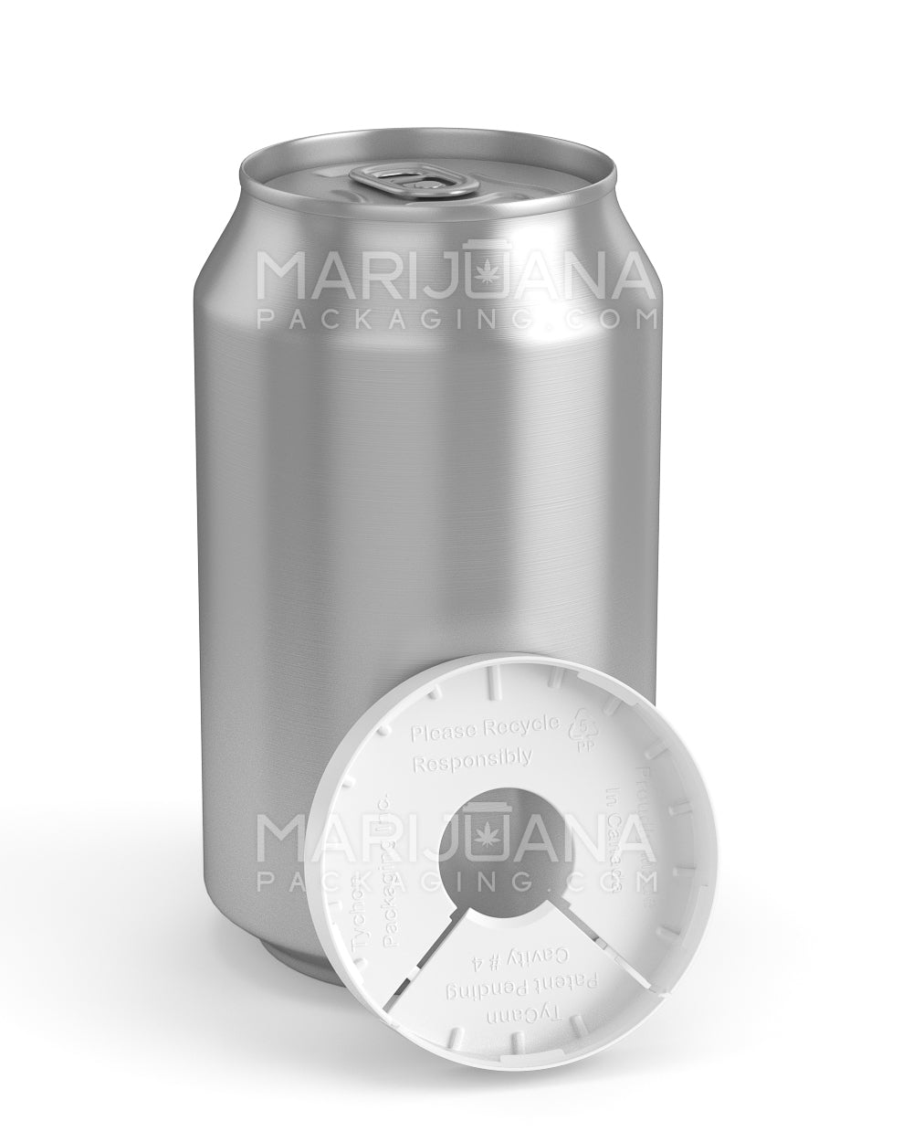 Child Resistant & Tamper Evident | Snap On Plastic Caps for Beverage Can | 53mm - Matte White - 1000 Count - 8