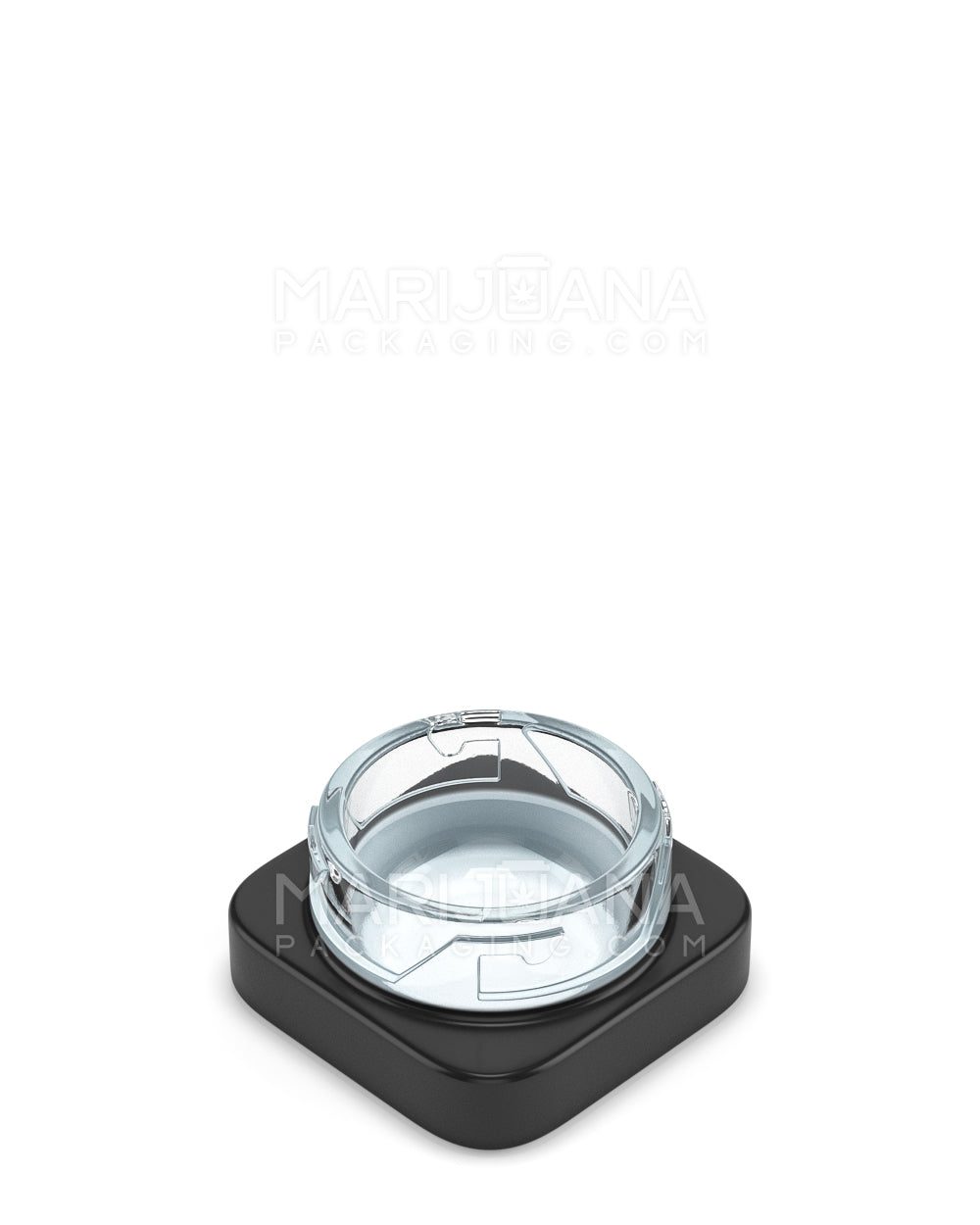 Child Resistant | Qube Black Glass Concentrate Jar w/ White Interior & Black Cap | 32mm - 5mL - 250 Count - 3
