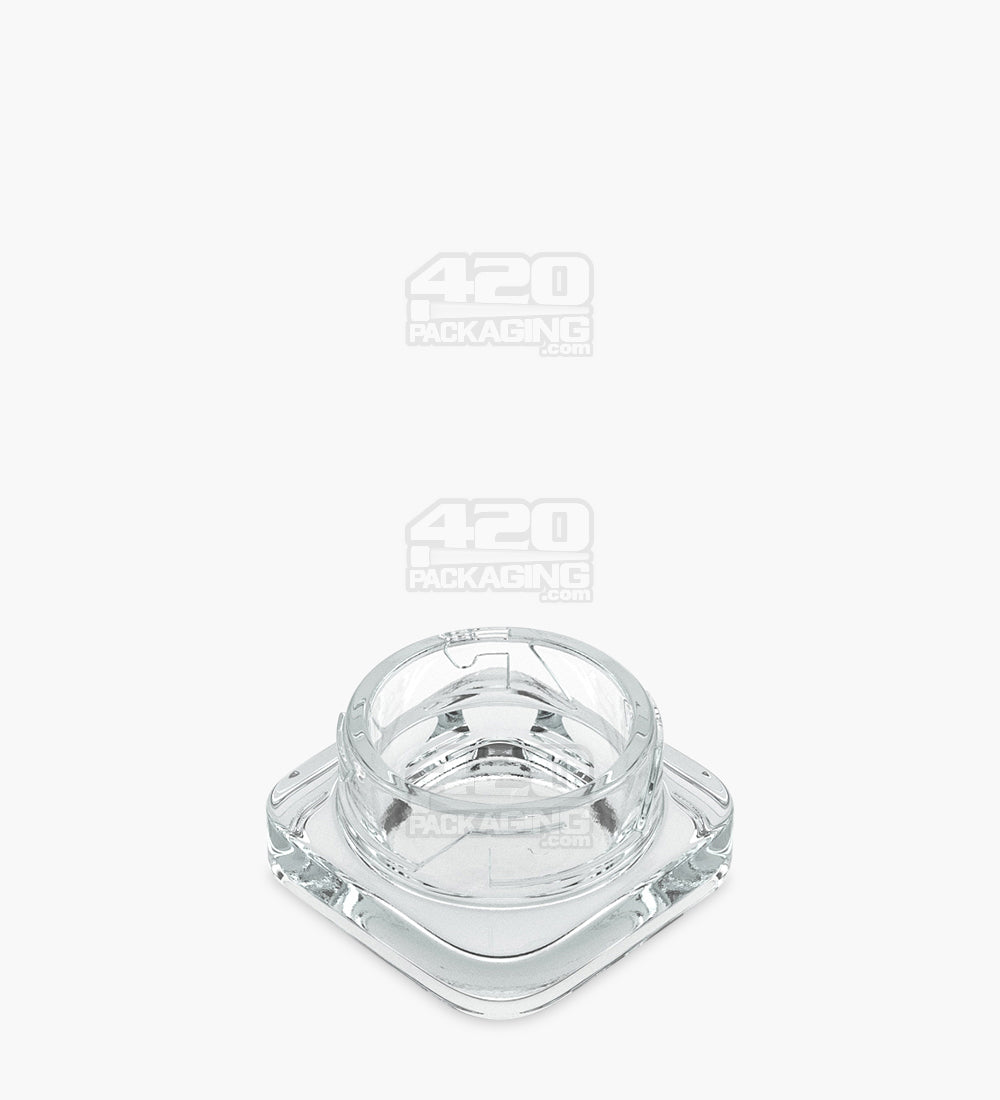 Qube 32mm Clear Glass Concentrate Jar W/ White Lid 250/Box - 3