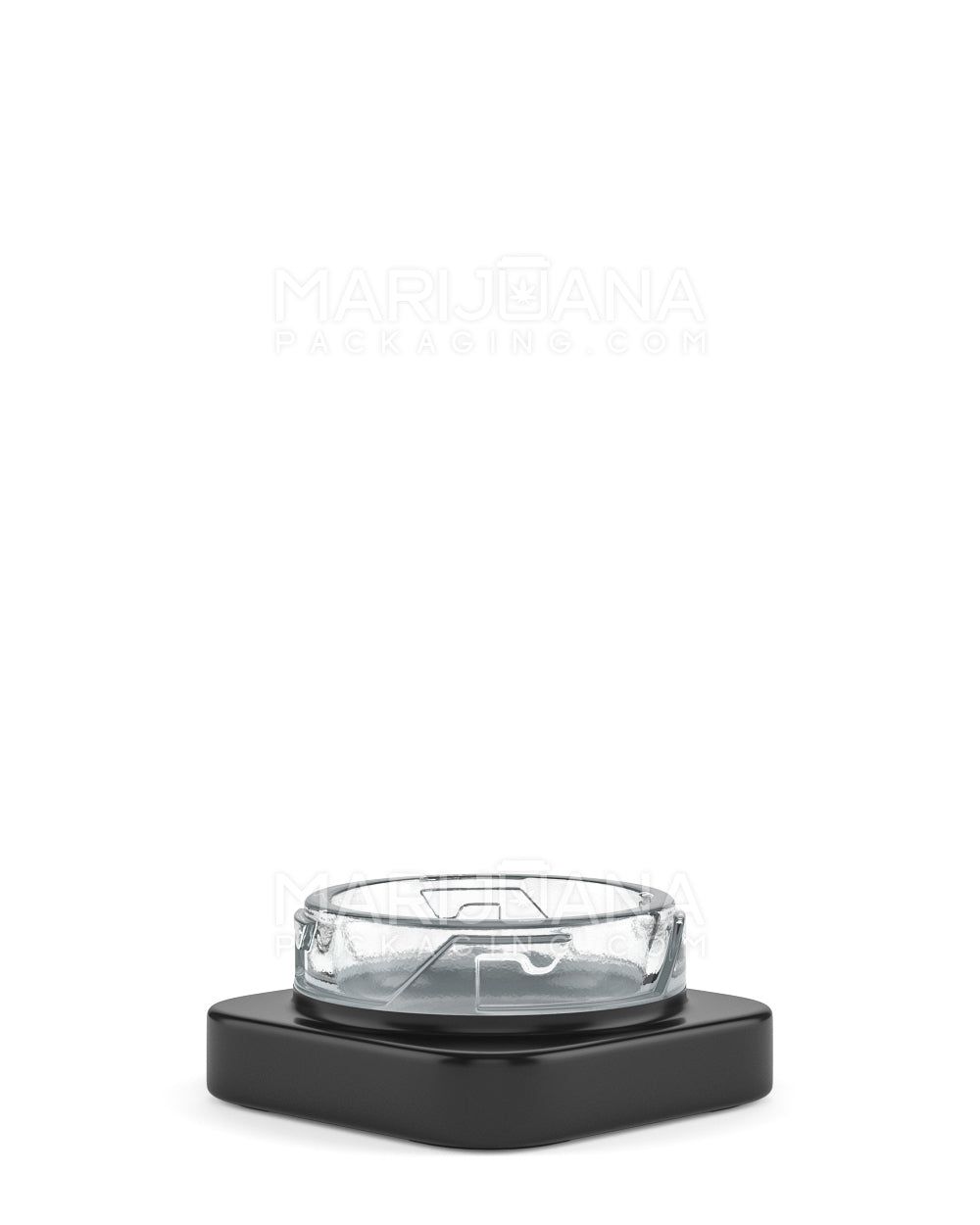 Child Resistant | Qube Black Glass Concentrate Jar w/ White Interior & Black Cap | 38mm - 9mL - 250 Count - 3