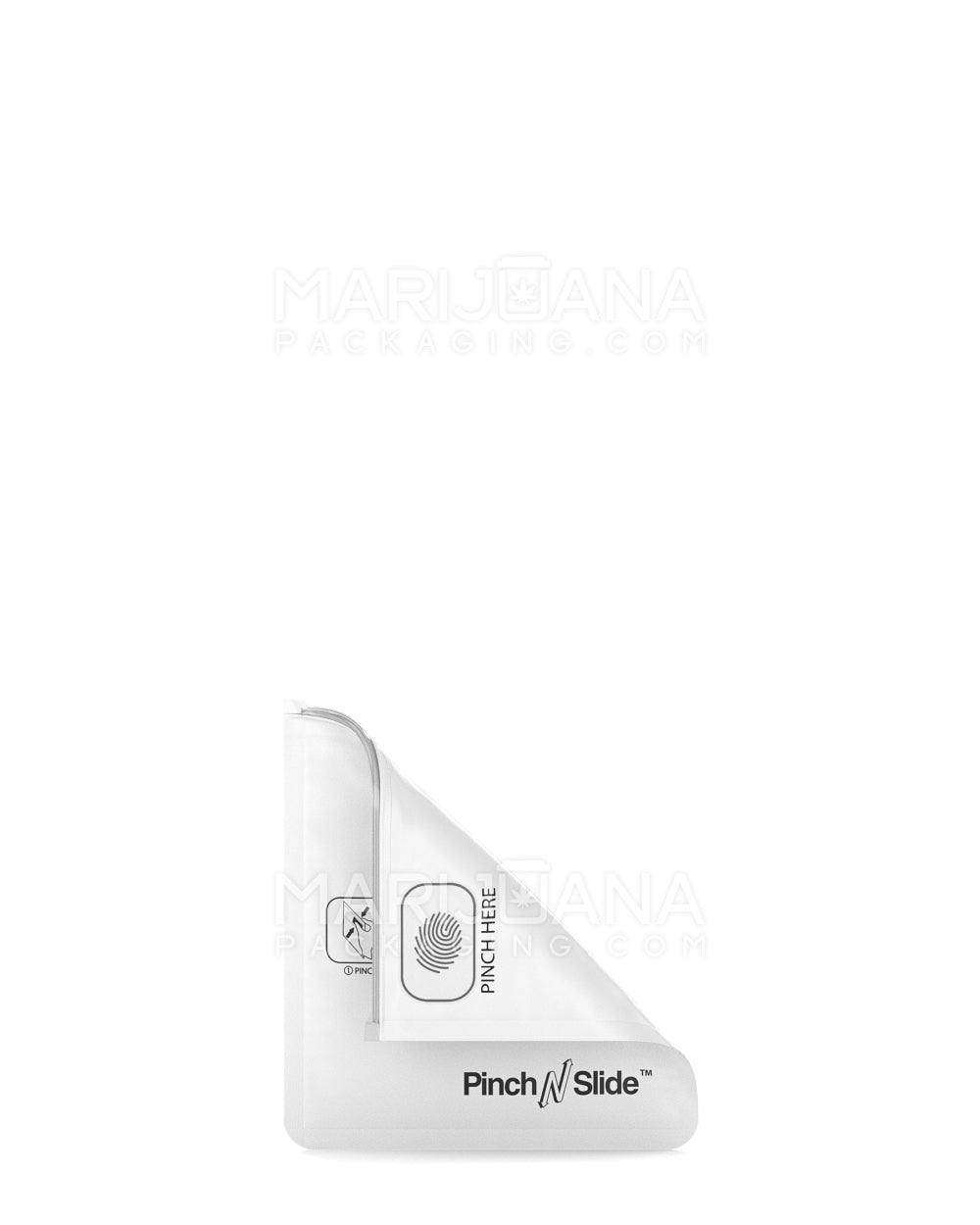 Child Resistant | Pinch N Slide ASTM Matte White Mylar Bags | 3.4in x 3.7in - 1g - 250 Count - 3