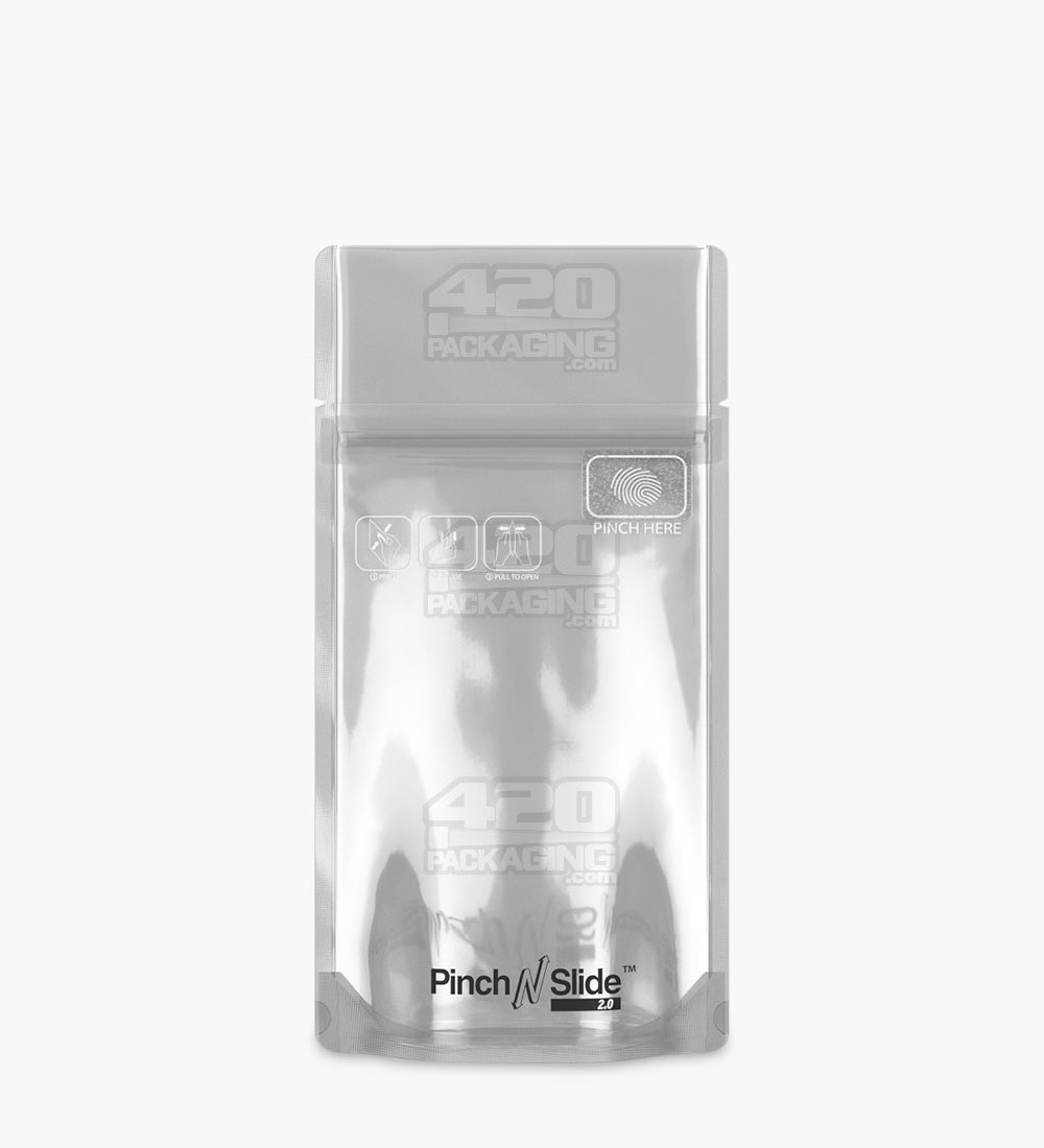 Child Resistant & Tamper Evident | Pinch N Slide 3.0 Matte Black Vista Mylar Bags | 3.6in x 5.7in - 3.5g - 250 Count