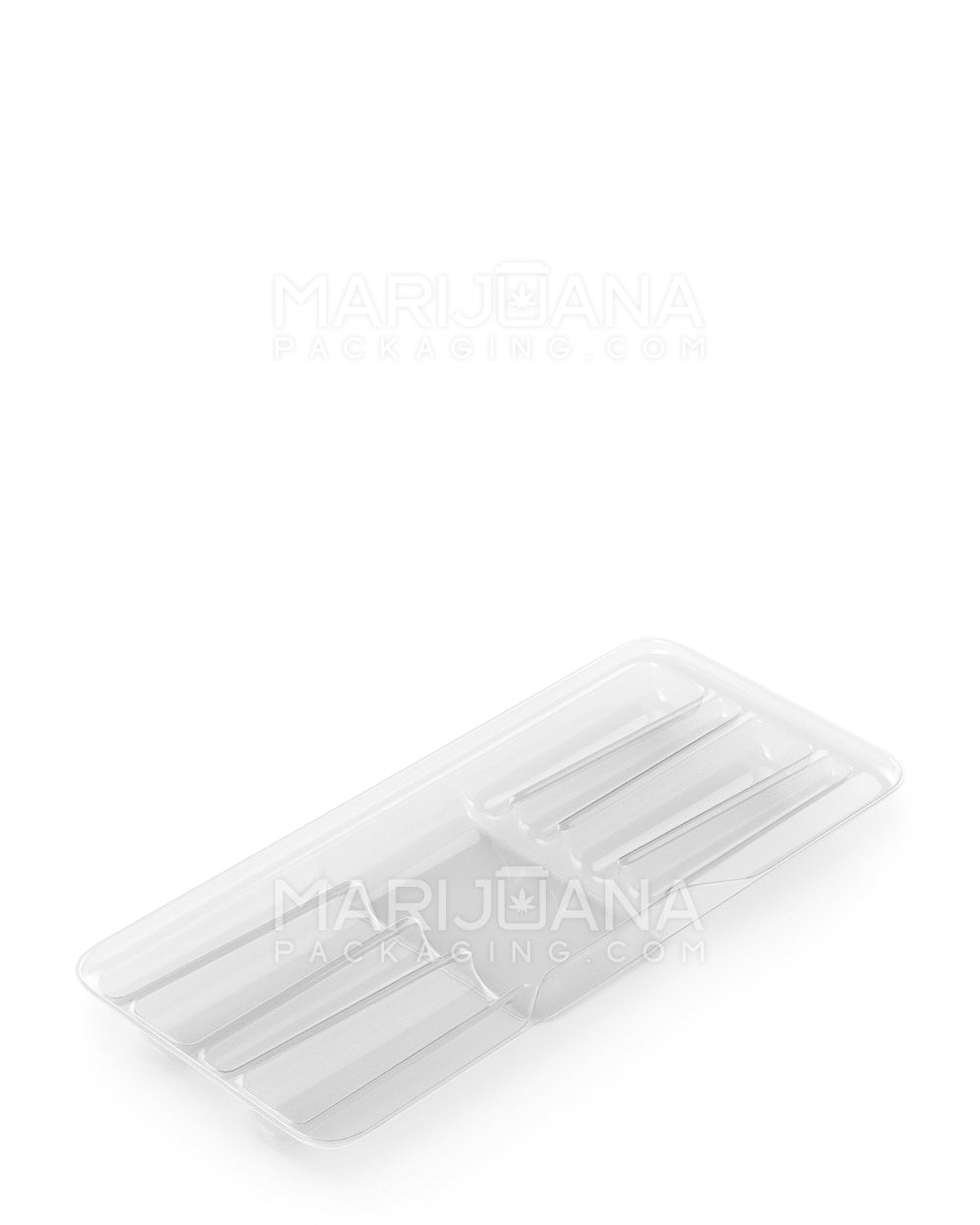 Edible & Joint Box Insert Tray for 4 King Size Pre Rolled Cones | 109mm - Clear Plastic - 100 Count - 4