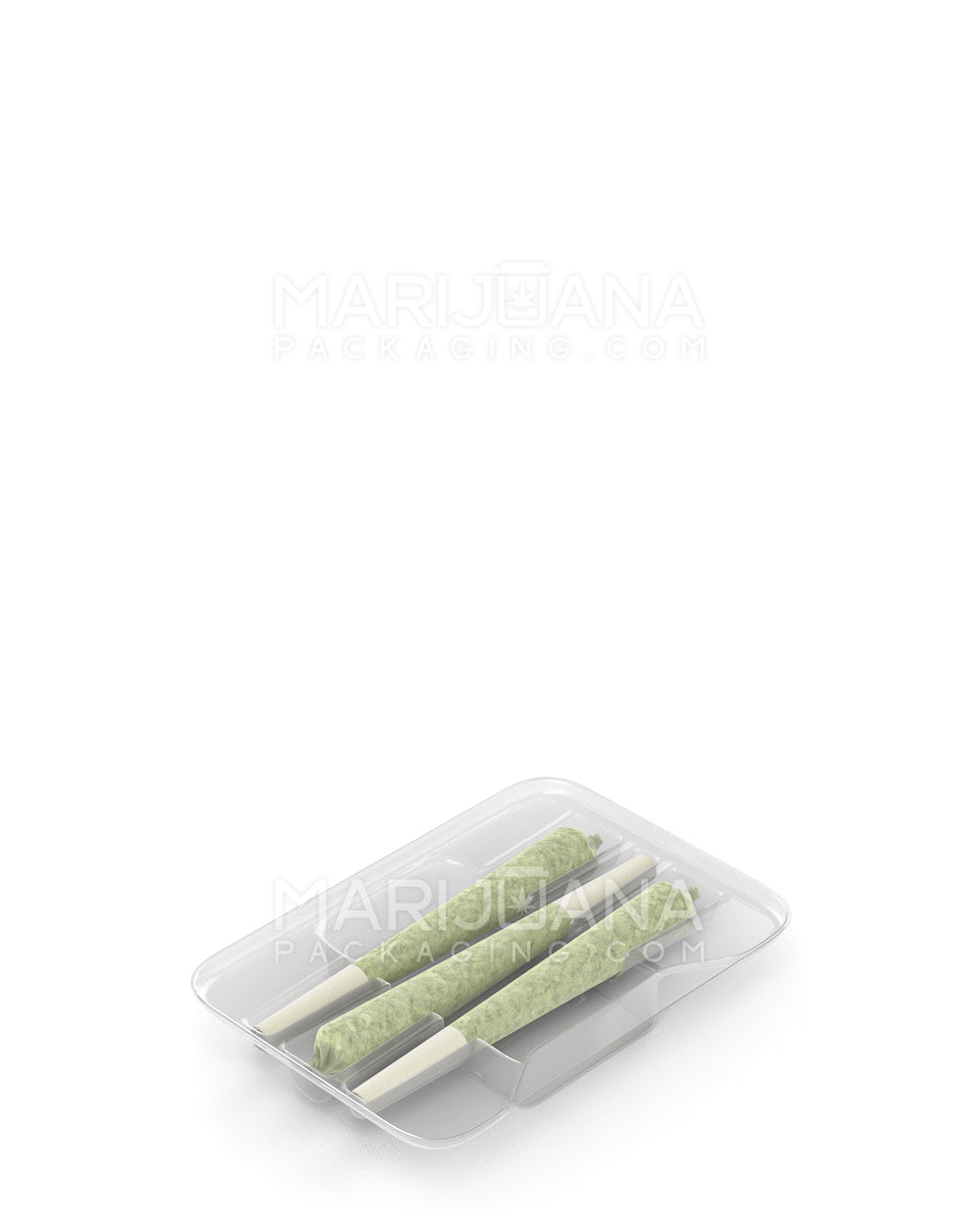 Edible & Joint Box Insert Tray for 3 Mini Pre Rolled Cones | 70mm - Clear Plastic - 100 Count - 2