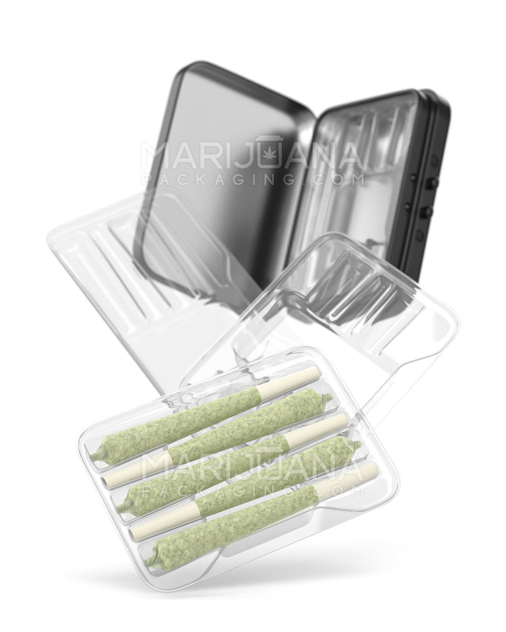 Edible & Joint Box Insert Tray for 3 Mini Pre Rolled Cones | 70mm - Clear Plastic - 100 Count - 9
