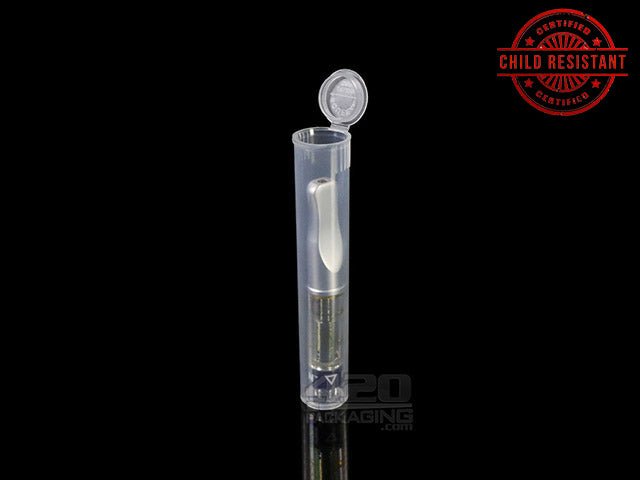 80mm Child Resistant Plastic Vials For V Cartridge (063000-CR) 1000/Box BLK (Opaque Black) - 3