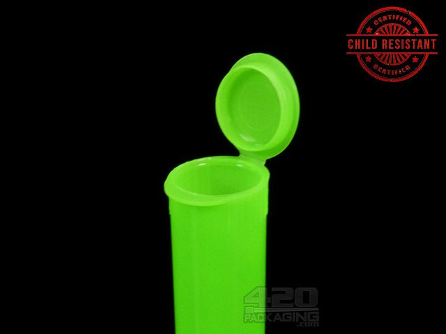 Squeezetops® 84mm Fluorescent Mix Child Resistant J-Tubes (073100-CR) 1000/Box - 3