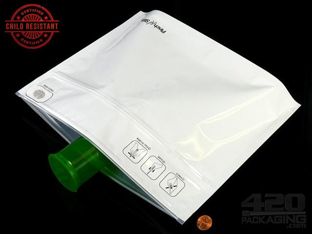 12"x9" White Pinch N Slide ASTM Child Resistant Exit Bags 1000/Box - 3