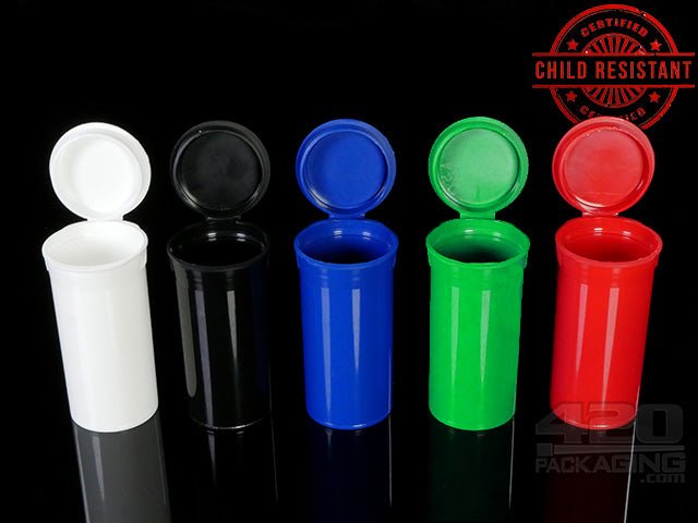 Squeezetops® PST13 Opaque Mix Child Resistant Container 1200/Box - 4