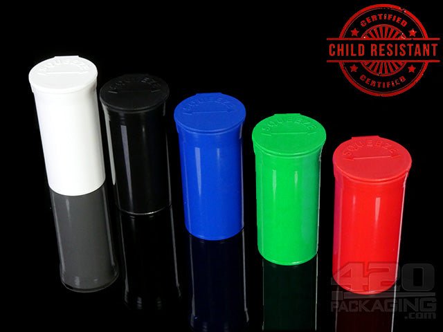 Squeezetops® PST13 Opaque Mix Child Resistant Container 1200/Box - 1