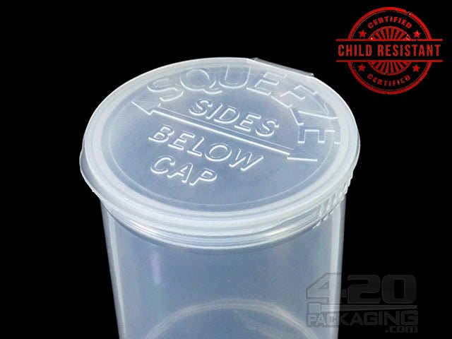 Squeezetops® PST30 Transparent Child Resistant Containers 600/Box Clear - 3